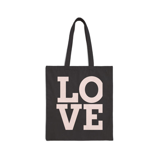 Love Canvas Tote Bag - Eco-Friendly Shopping, Gift for Her, Beach Bag, Grocery Tote, Stylish Everyday Use