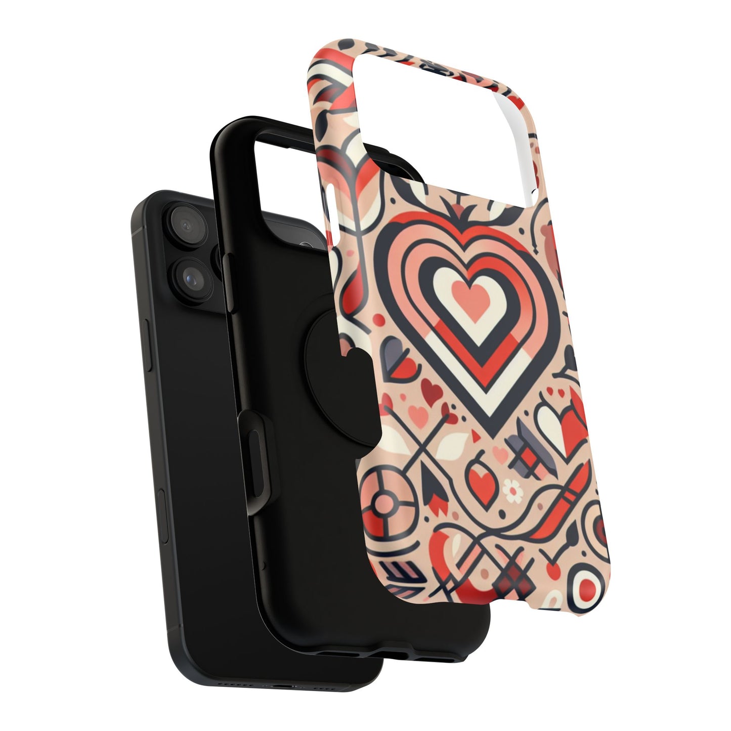 Heartfelt Impact-Resistant Phone Cases, Durable Phone Covers, Love-Themed Accessories, Valentine's Gifts, Unique Tech Cases