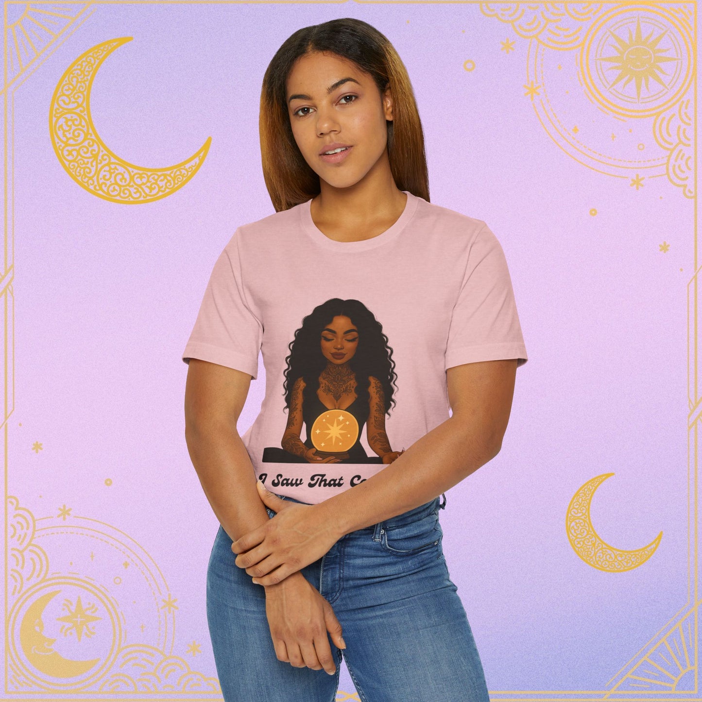 Tarot-Inspired Unisex T-Shirt, I Saw That Coming Tee, Horoscope Gift, Astrology Apparel, Mystic Vibes Shirt, Spiritual Fashion