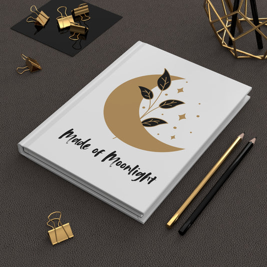 Moonlight Hardcover Journal - Elegant Notepad for Daily Reflections, Gift for Writers, Dreamers, and Students, Journaling, Note-taking