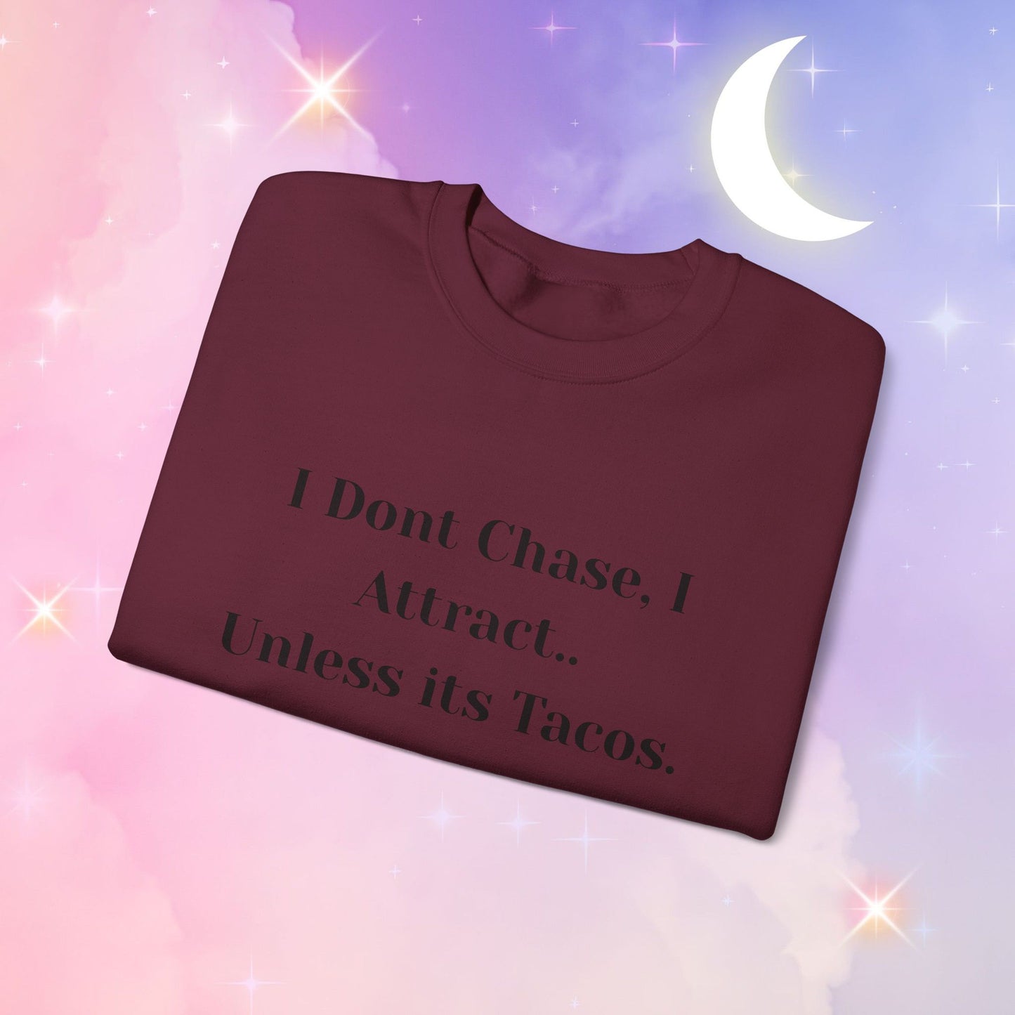 Taco-Themed Funny Crewneck Sweatshirt, Comfy Sweatshirt for Taco Lovers, Unisex Gift for Foodies, Casual Wear, Taco Gift