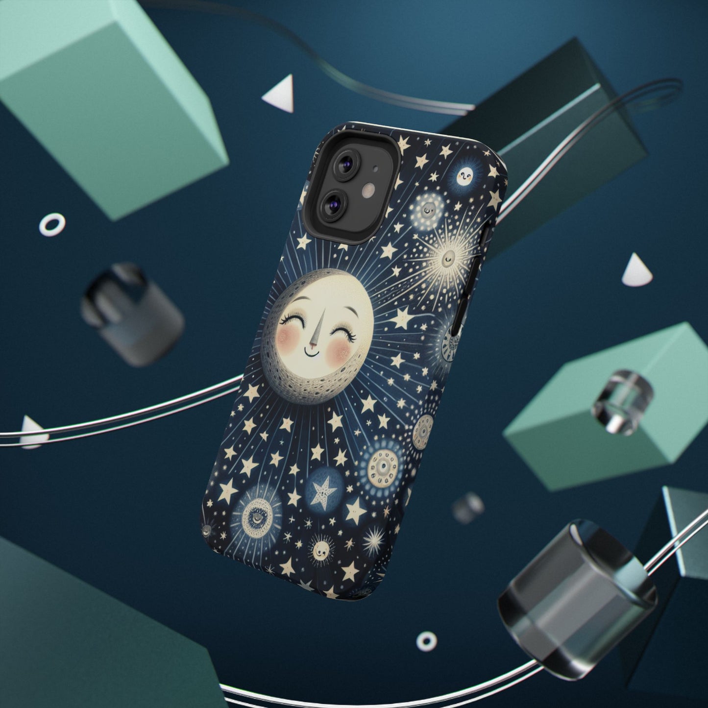 Celestial Impact-Resistant Cases, Protective Phone Cover, Moon & Stars Design, Gift for Astrology Lovers, Unique Phone Accessories, [...]