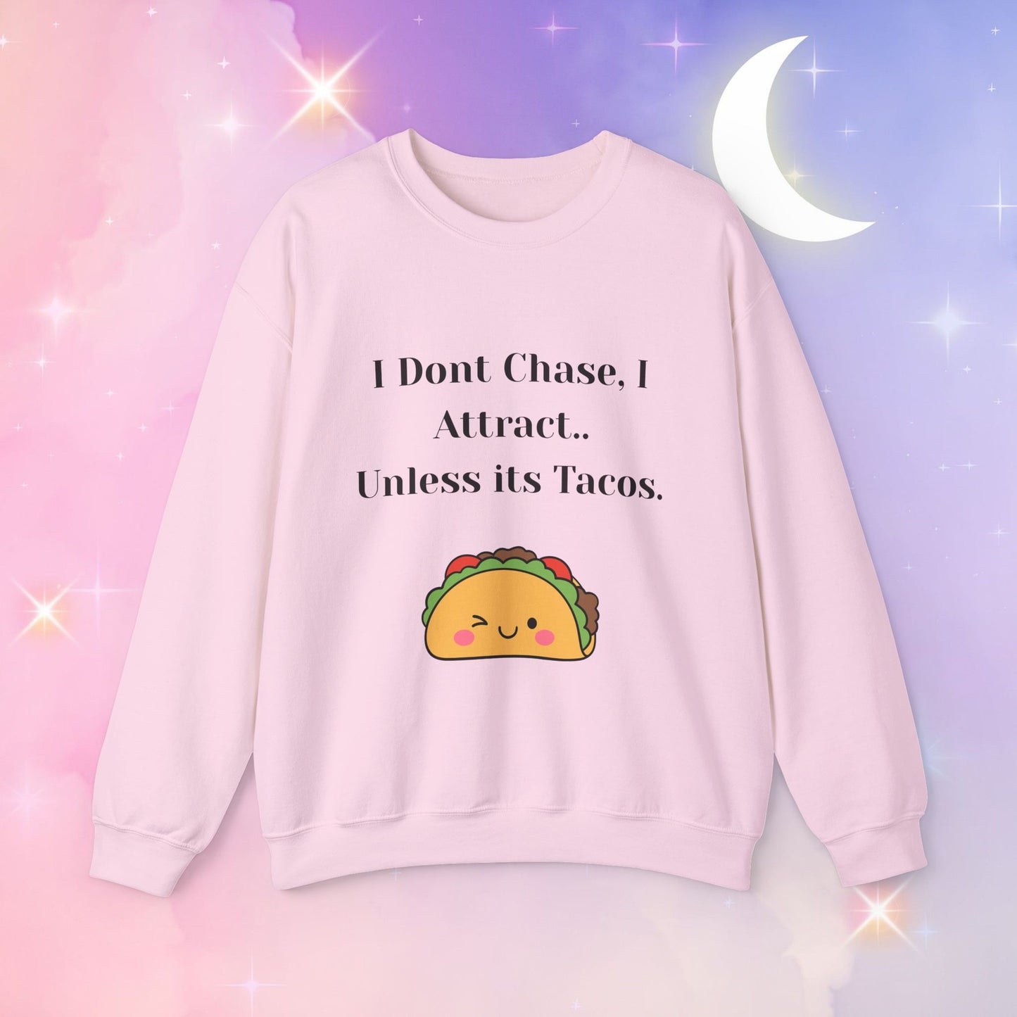 Taco-Themed Funny Crewneck Sweatshirt, Comfy Sweatshirt for Taco Lovers, Unisex Gift for Foodies, Casual Wear, Taco Gift