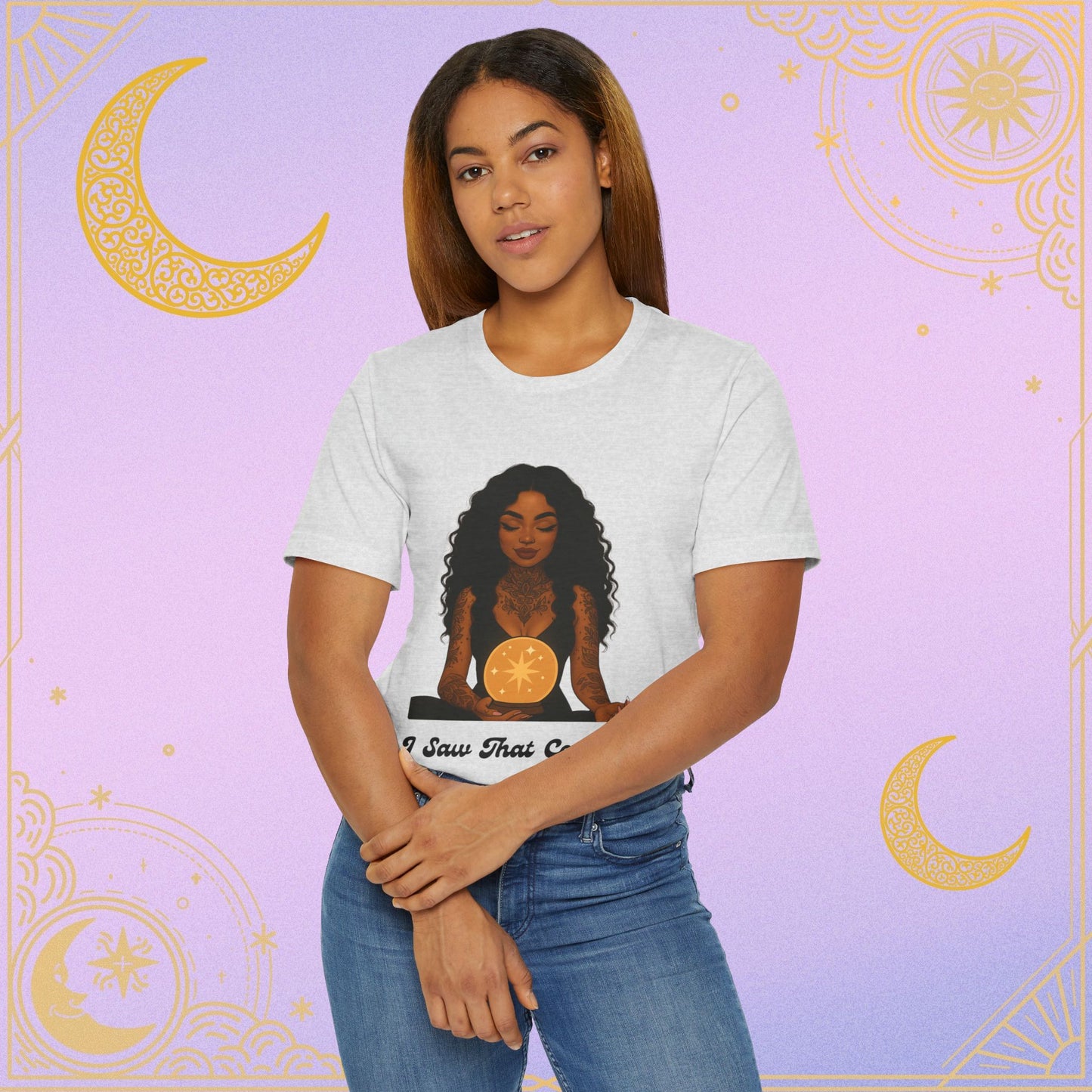 Tarot-Inspired Unisex T-Shirt, I Saw That Coming Tee, Horoscope Gift, Astrology Apparel, Mystic Vibes Shirt, Spiritual Fashion