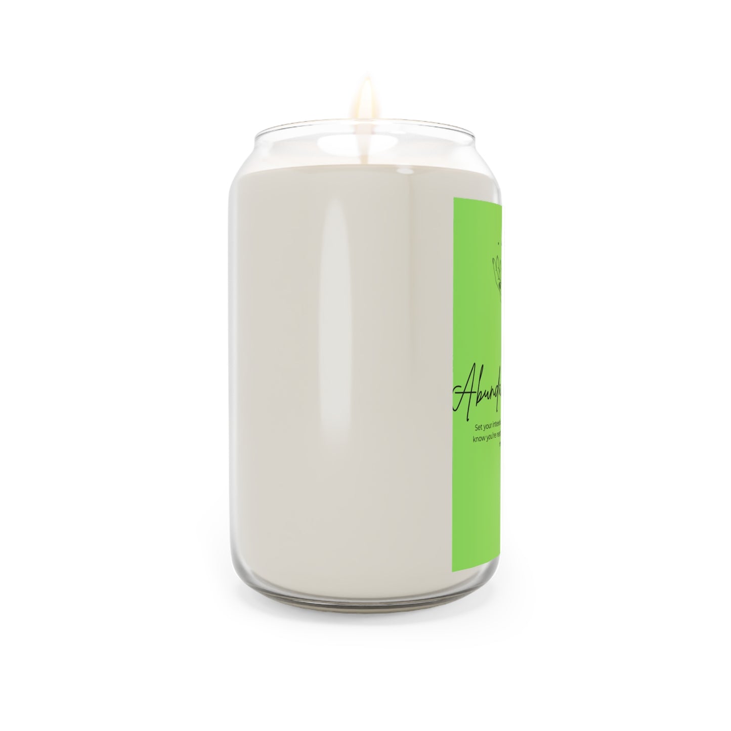 Abundance Activated Scented Soy Candle | 13.75oz | Wellness Gift, Meditation, Home Decor, Aromatherapy, Self-Care