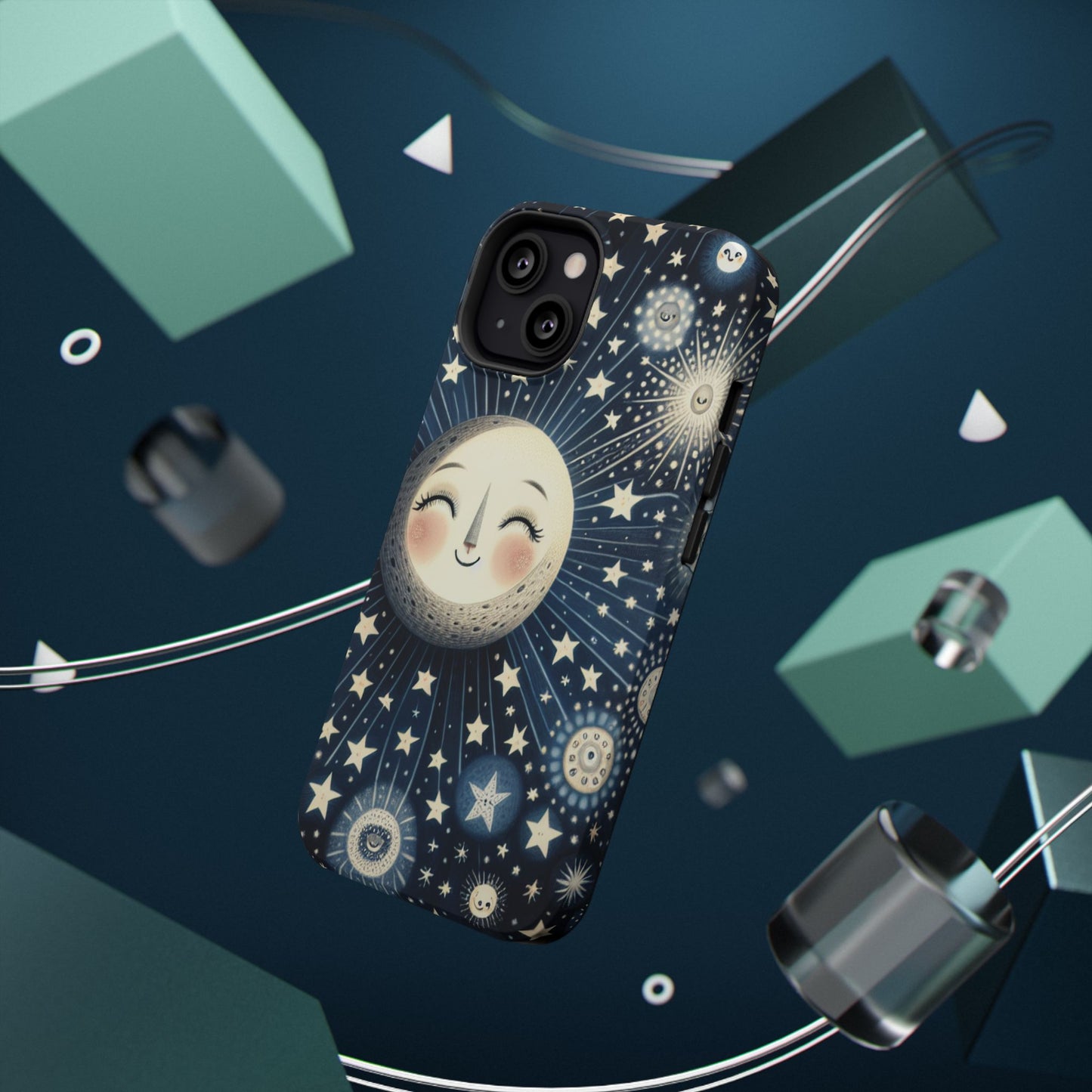 Celestial Impact-Resistant Cases, Protective Phone Cover, Moon & Stars Design, Gift for Astrology Lovers, Unique Phone Accessories, [...]