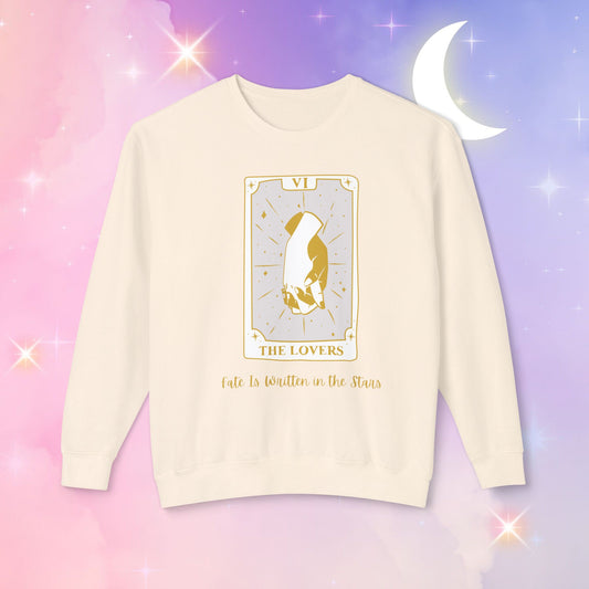 Unisex Tarot Lovers Sweatshirt, Romantic Gift, Astrology Apparel, Cozy Crewneck, Relationship Celebration, Thoughtful Present