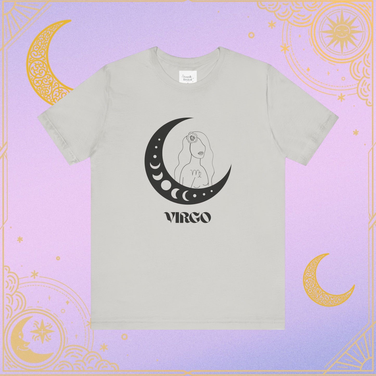 Virgo Moon Zodiac T-Shirt, Astrology Tee, Horoscope Gift, Celestial Apparel, Unisex Astrology Shirt