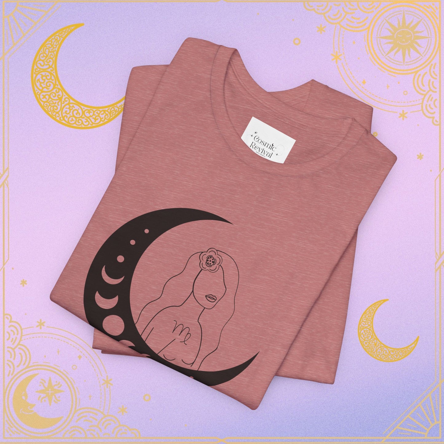 Virgo Moon Zodiac T-Shirt, Astrology Tee, Horoscope Gift, Celestial Apparel, Unisex Astrology Shirt