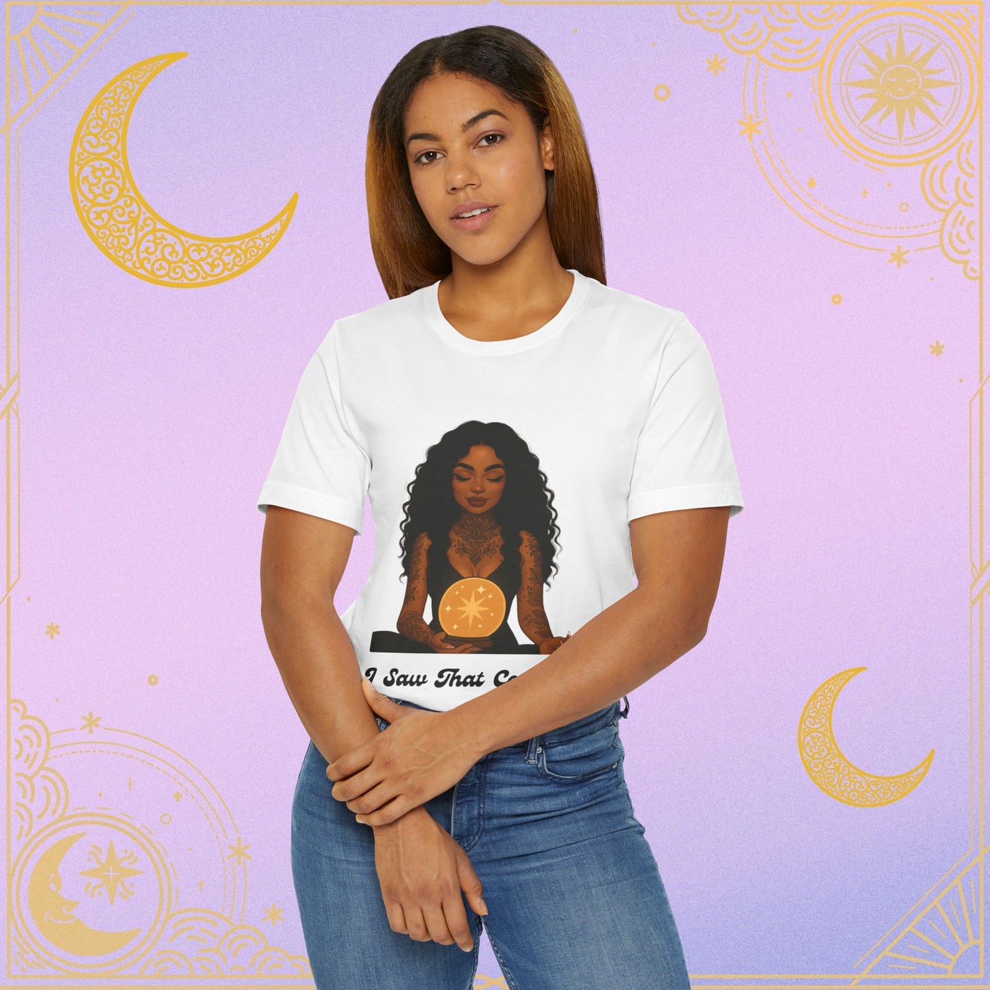 Tarot-Inspired Unisex T-Shirt, I Saw That Coming Tee, Horoscope Gift, Astrology Apparel, Mystic Vibes Shirt, Spiritual Fashion