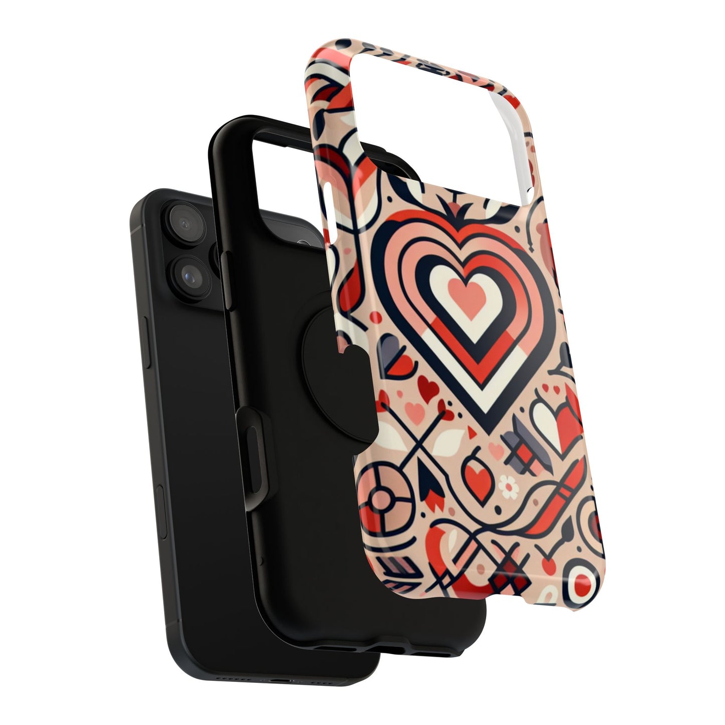 Heartfelt Impact-Resistant Phone Cases, Durable Phone Covers, Love-Themed Accessories, Valentine's Gifts, Unique Tech Cases