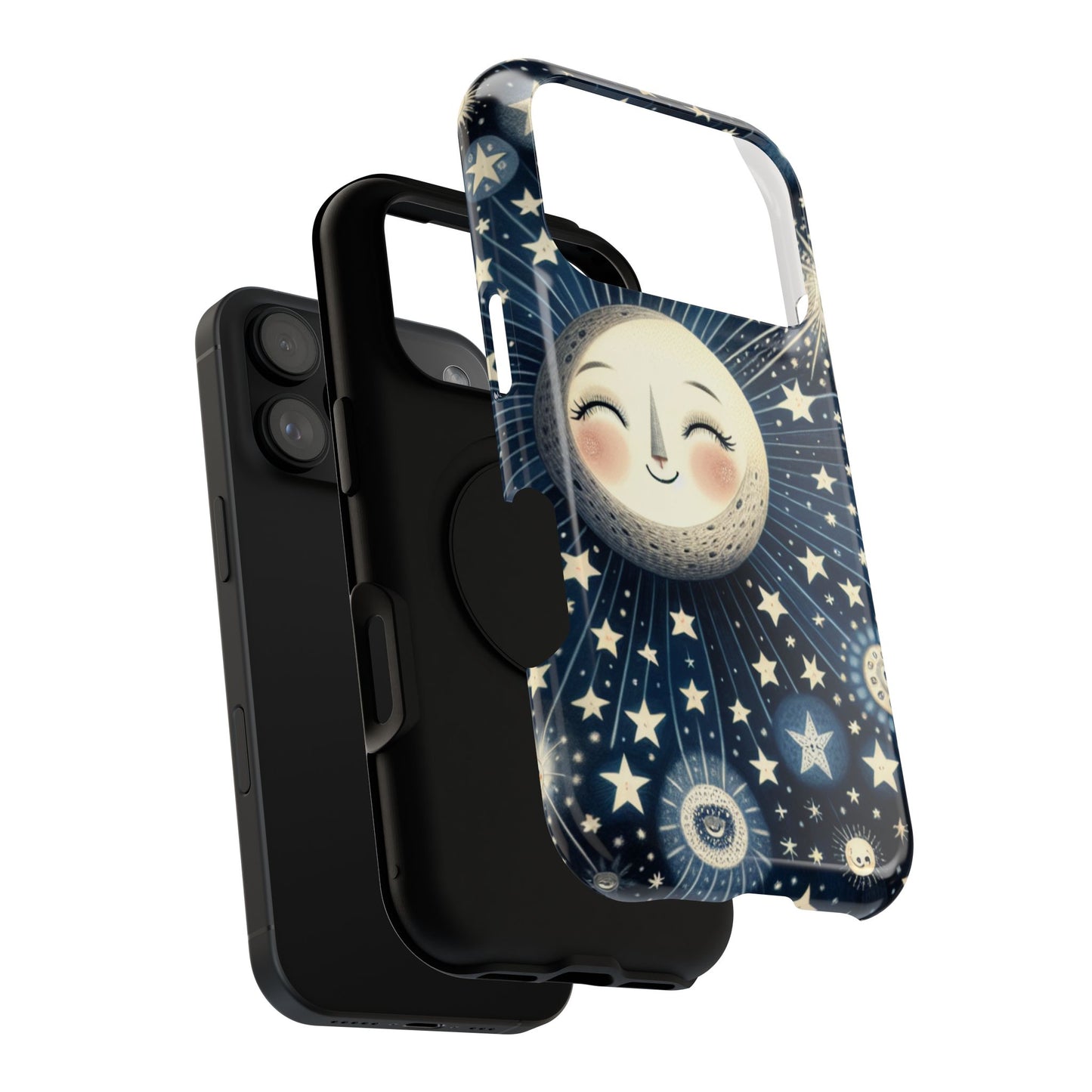 Celestial Impact-Resistant Cases, Protective Phone Cover, Moon & Stars Design, Gift for Astrology Lovers, Unique Phone Accessories, [...]
