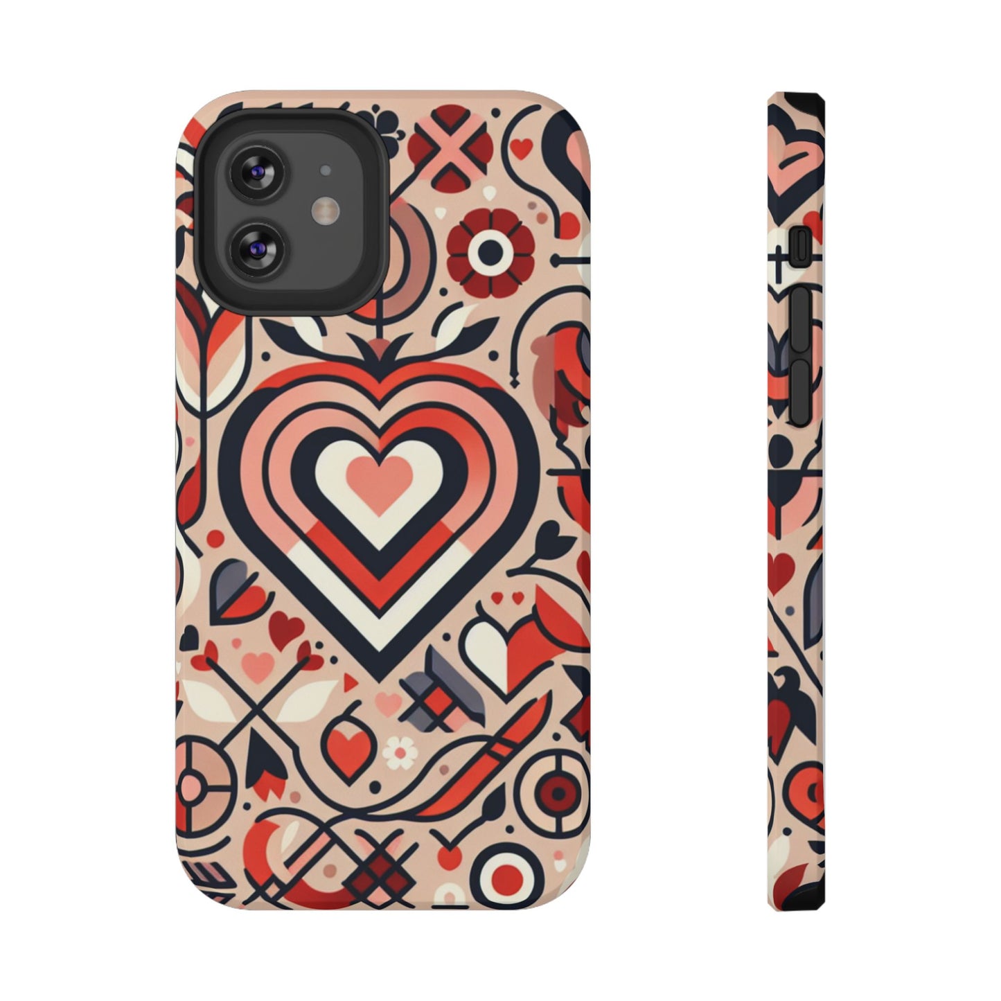 Heartfelt Impact-Resistant Phone Cases, Durable Phone Covers, Love-Themed Accessories, Valentine's Gifts, Unique Tech Cases
