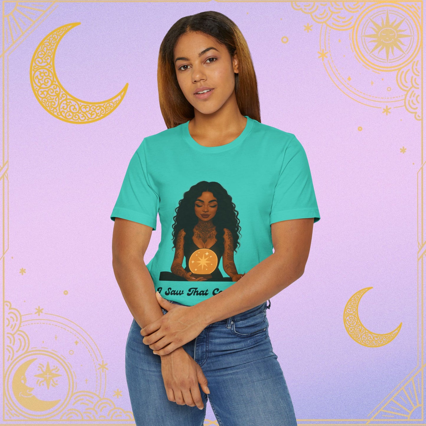 Tarot-Inspired Unisex T-Shirt, I Saw That Coming Tee, Horoscope Gift, Astrology Apparel, Mystic Vibes Shirt, Spiritual Fashion