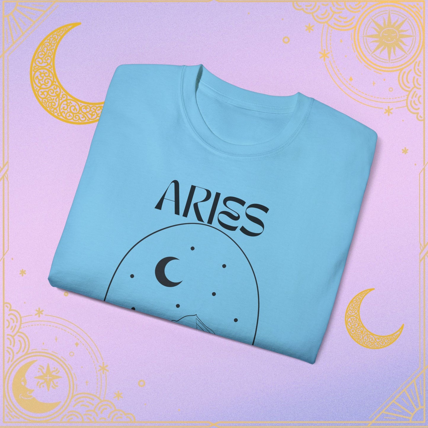 Astrology Aries Tee, Unisex Cotton Shirt, Zodiac Graphic T-Shirt, Birthday Gift, Horoscope Apparel, Astrology Fashion