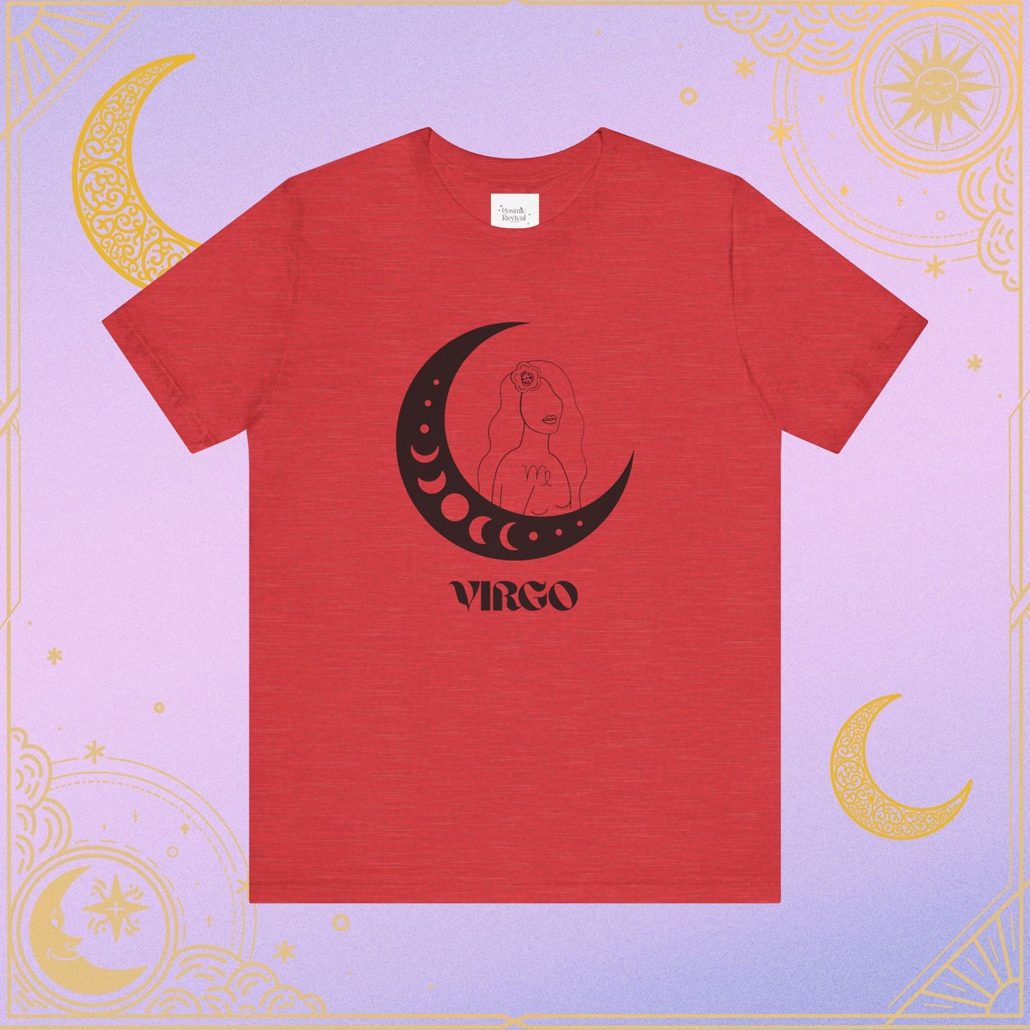 Virgo Moon Zodiac T-Shirt, Astrology Tee, Horoscope Gift, Celestial Apparel, Unisex Astrology Shirt