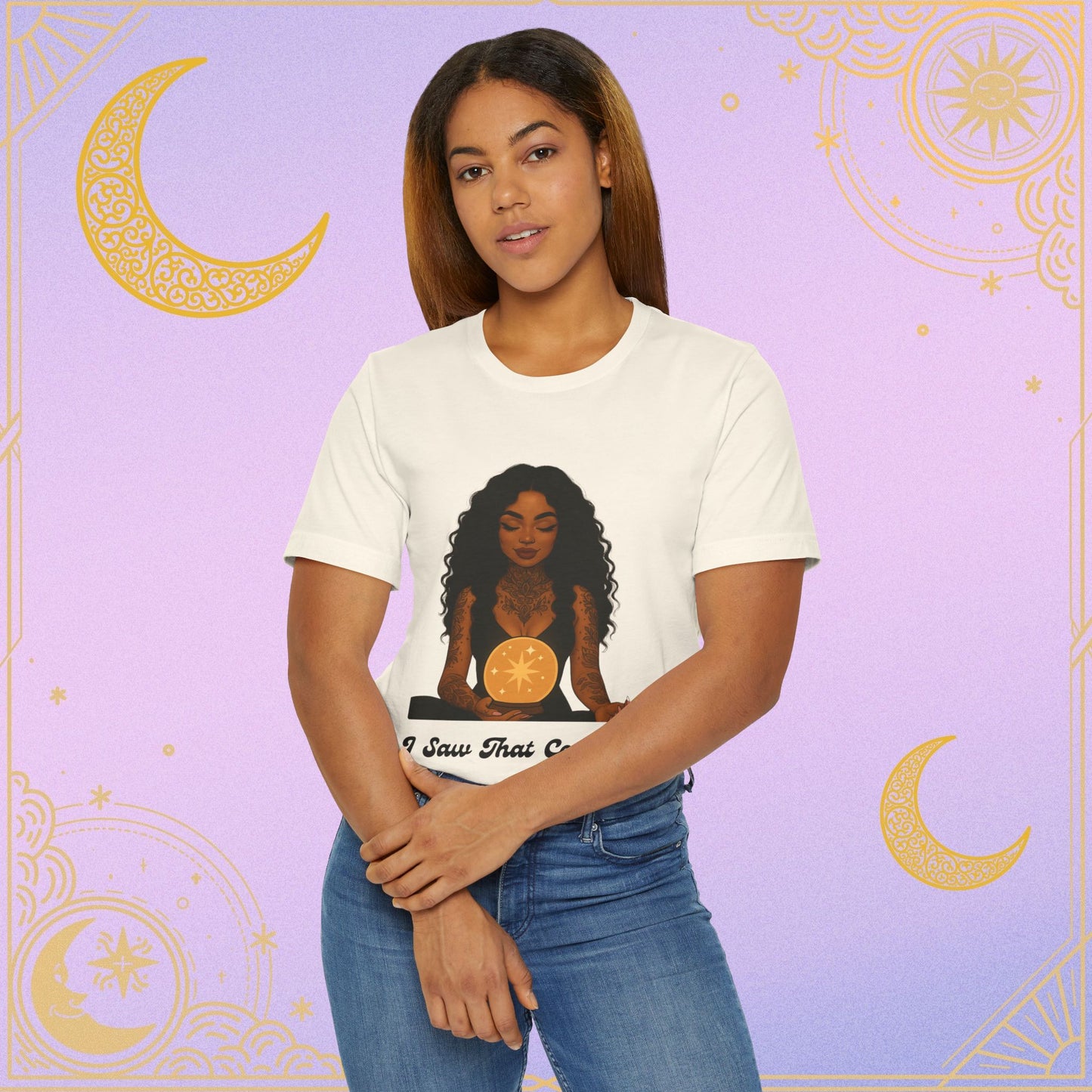 Tarot-Inspired Unisex T-Shirt, I Saw That Coming Tee, Horoscope Gift, Astrology Apparel, Mystic Vibes Shirt, Spiritual Fashion