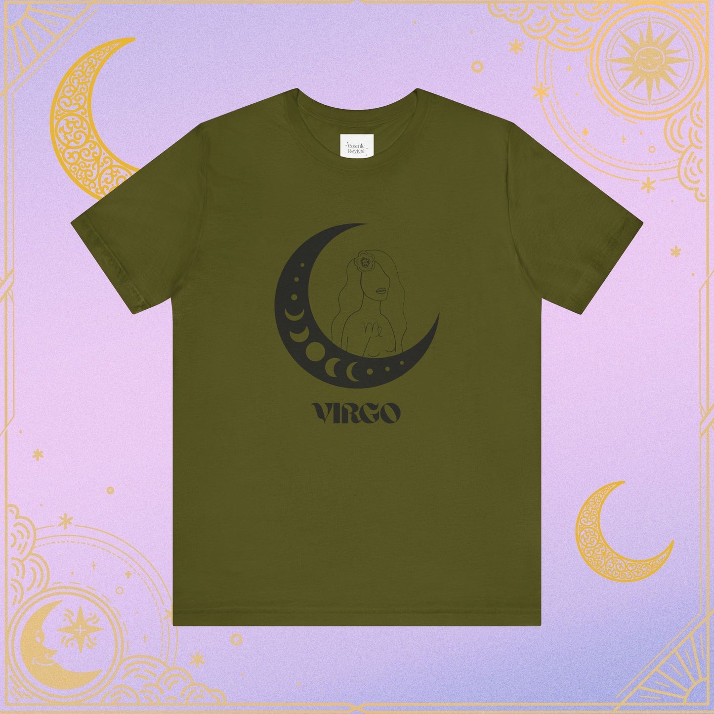 Virgo Moon Zodiac T-Shirt, Astrology Tee, Horoscope Gift, Celestial Apparel, Unisex Astrology Shirt
