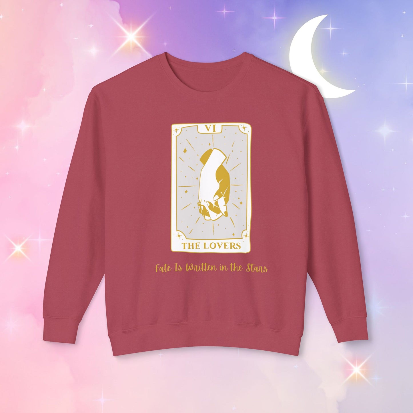 Unisex Tarot Lovers Sweatshirt, Romantic Gift, Astrology Apparel, Cozy Crewneck, Relationship Celebration, Thoughtful Present