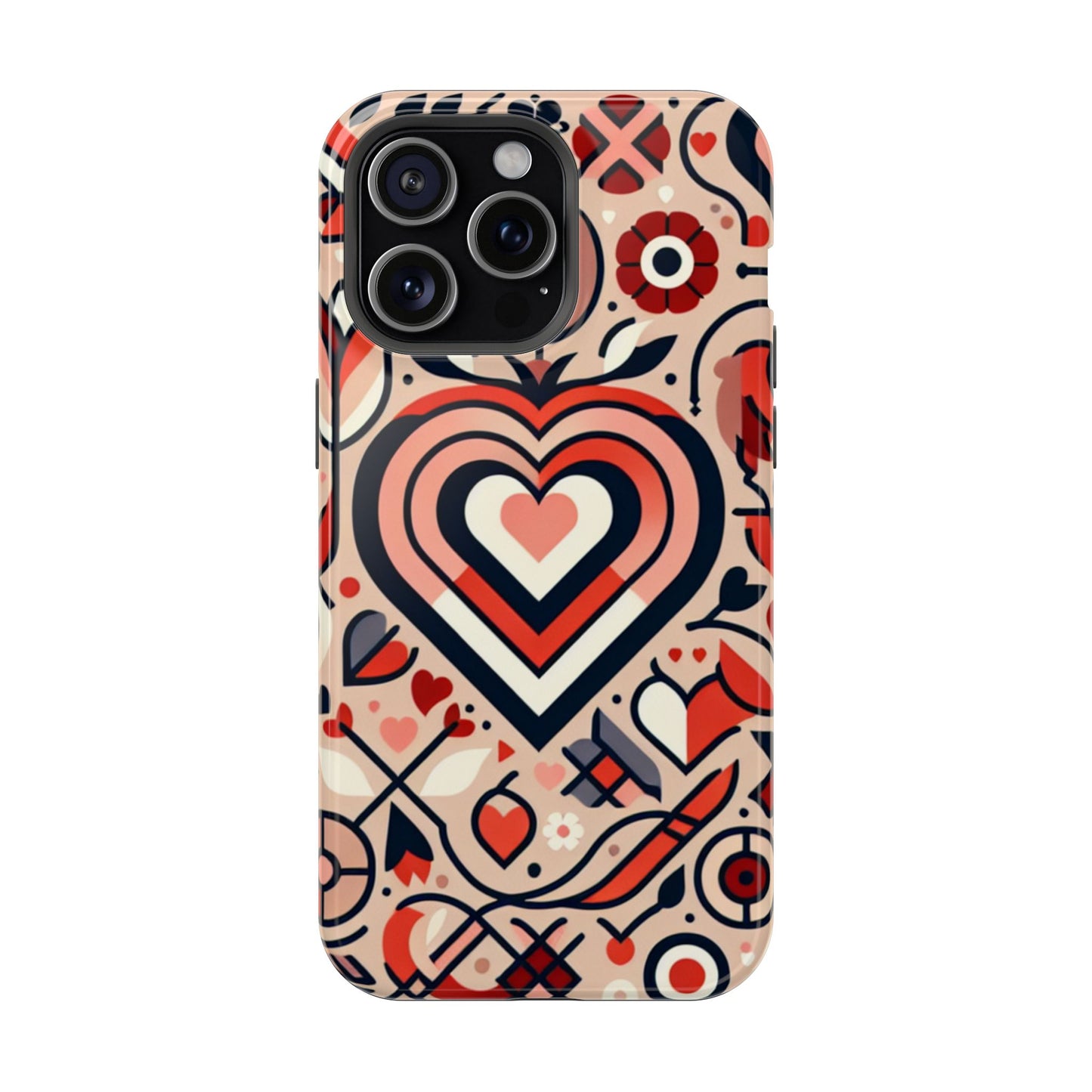 Heartfelt Impact-Resistant Phone Cases, Durable Phone Covers, Love-Themed Accessories, Valentine's Gifts, Unique Tech Cases