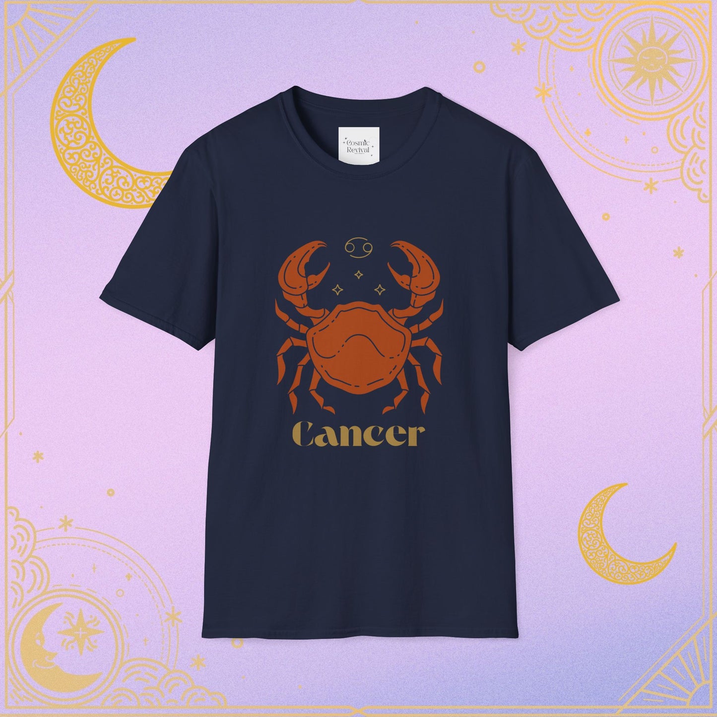 Cancer Zodiac Unisex Softstyle T-Shirt, Astrology Shirt, Horoscope Tee, Gift for Astrology Lovers, Birthday Gift, Zodiac Sign Apparel