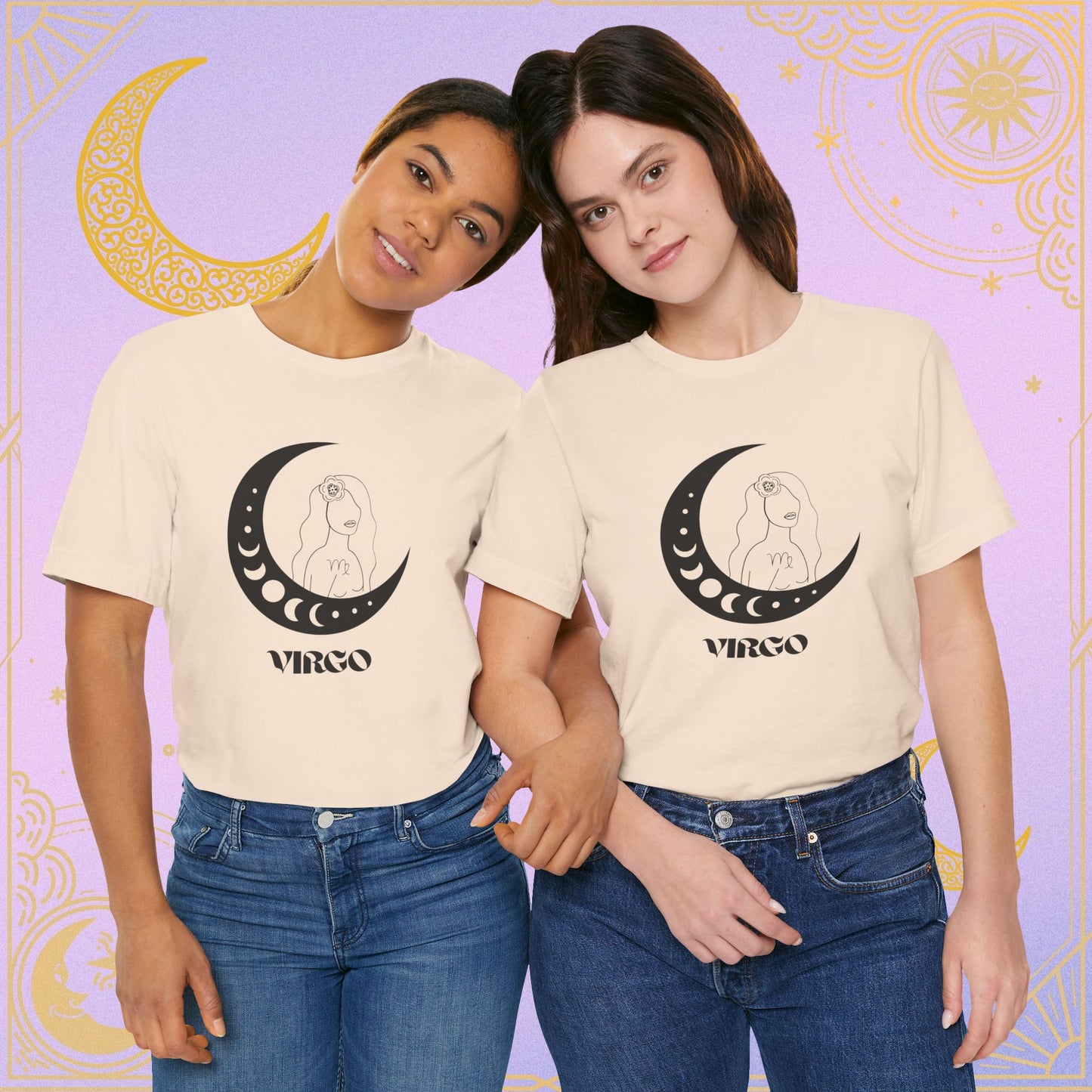 Virgo Moon Zodiac T-Shirt, Astrology Tee, Horoscope Gift, Celestial Apparel, Unisex Astrology Shirt