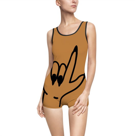 Vintage-Style Women's Swimsuit, Retro Bathing Suit for Beach Days, Pool Parties, Summer Vacations, Fun Floral Pattern Swimwear, Gift for Her