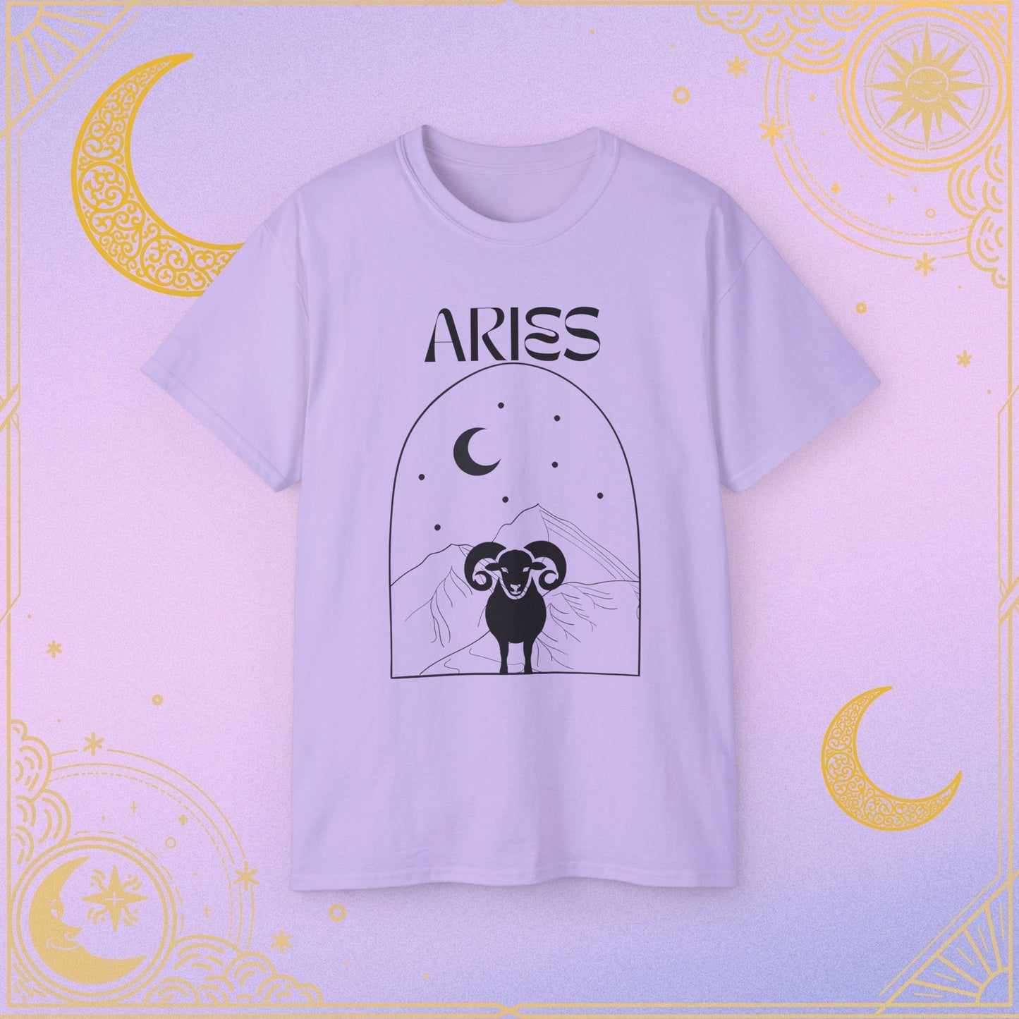 Astrology Aries Tee, Unisex Cotton Shirt, Zodiac Graphic T-Shirt, Birthday Gift, Horoscope Apparel, Astrology Fashion