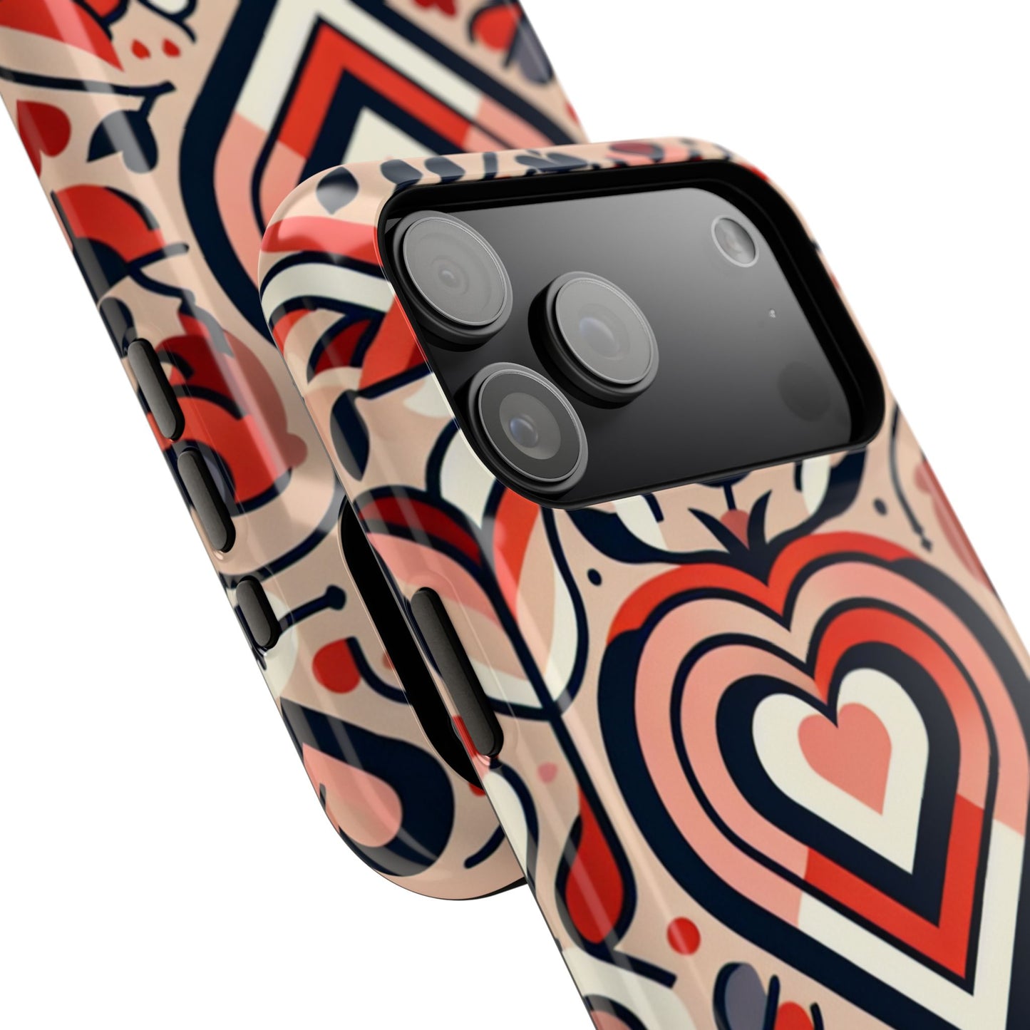 Heartfelt Impact-Resistant Phone Cases, Durable Phone Covers, Love-Themed Accessories, Valentine's Gifts, Unique Tech Cases