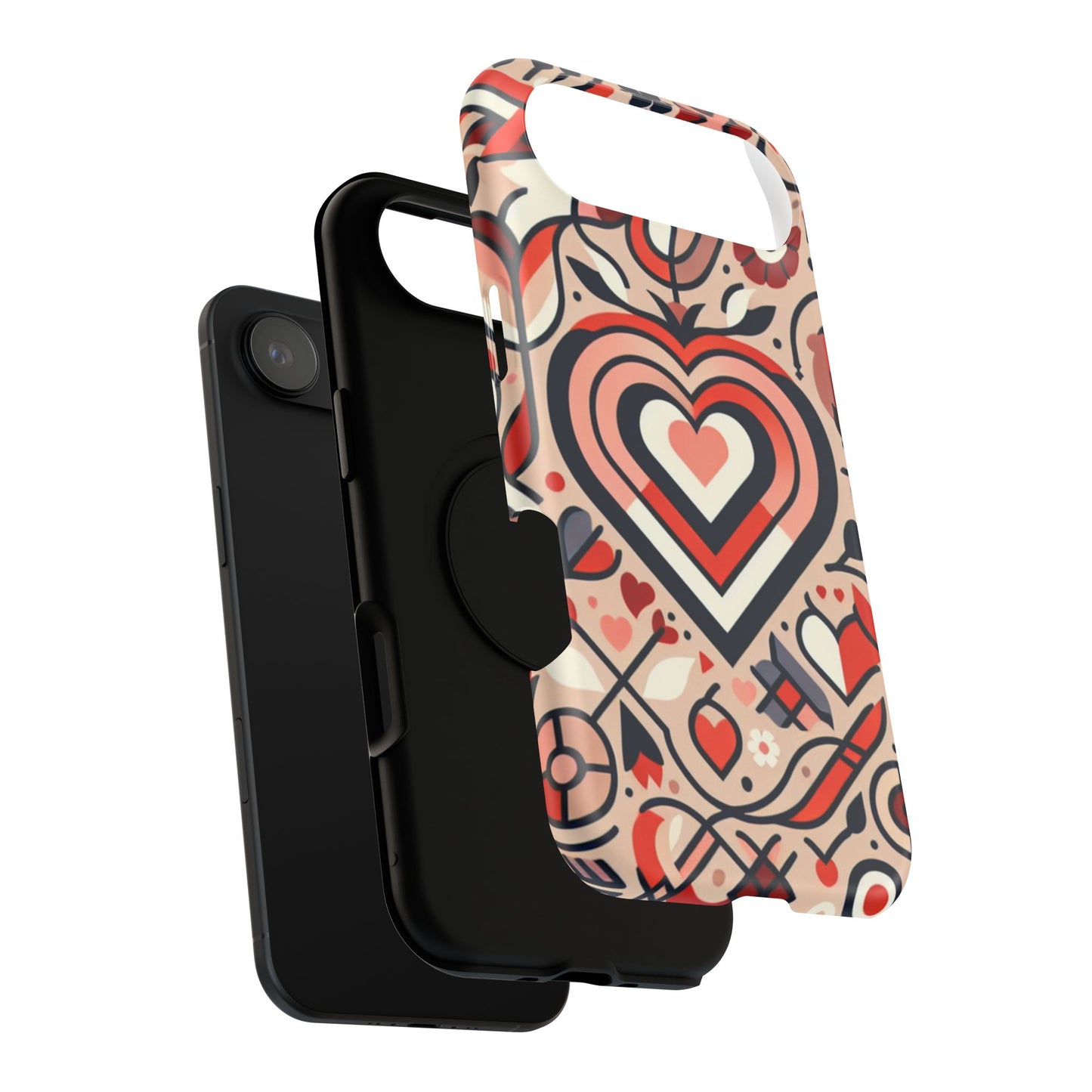 Heartfelt Impact-Resistant Phone Cases, Durable Phone Covers, Love-Themed Accessories, Valentine's Gifts, Unique Tech Cases