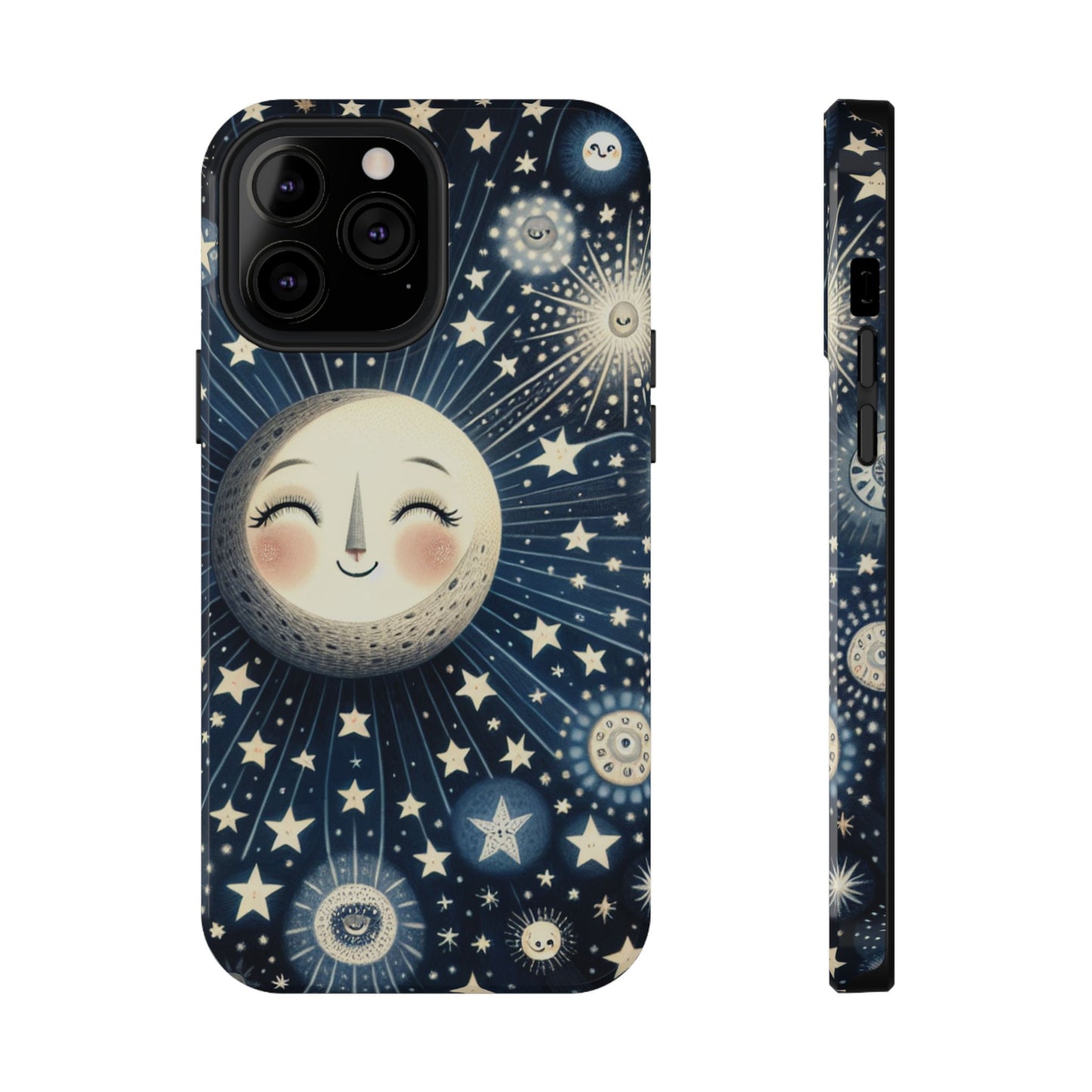 Celestial Impact-Resistant Cases, Protective Phone Cover, Moon & Stars Design, Gift for Astrology Lovers, Unique Phone Accessories, [...]