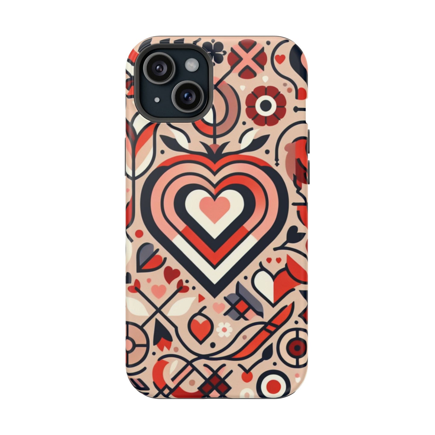 Heartfelt Impact-Resistant Phone Cases, Durable Phone Covers, Love-Themed Accessories, Valentine's Gifts, Unique Tech Cases