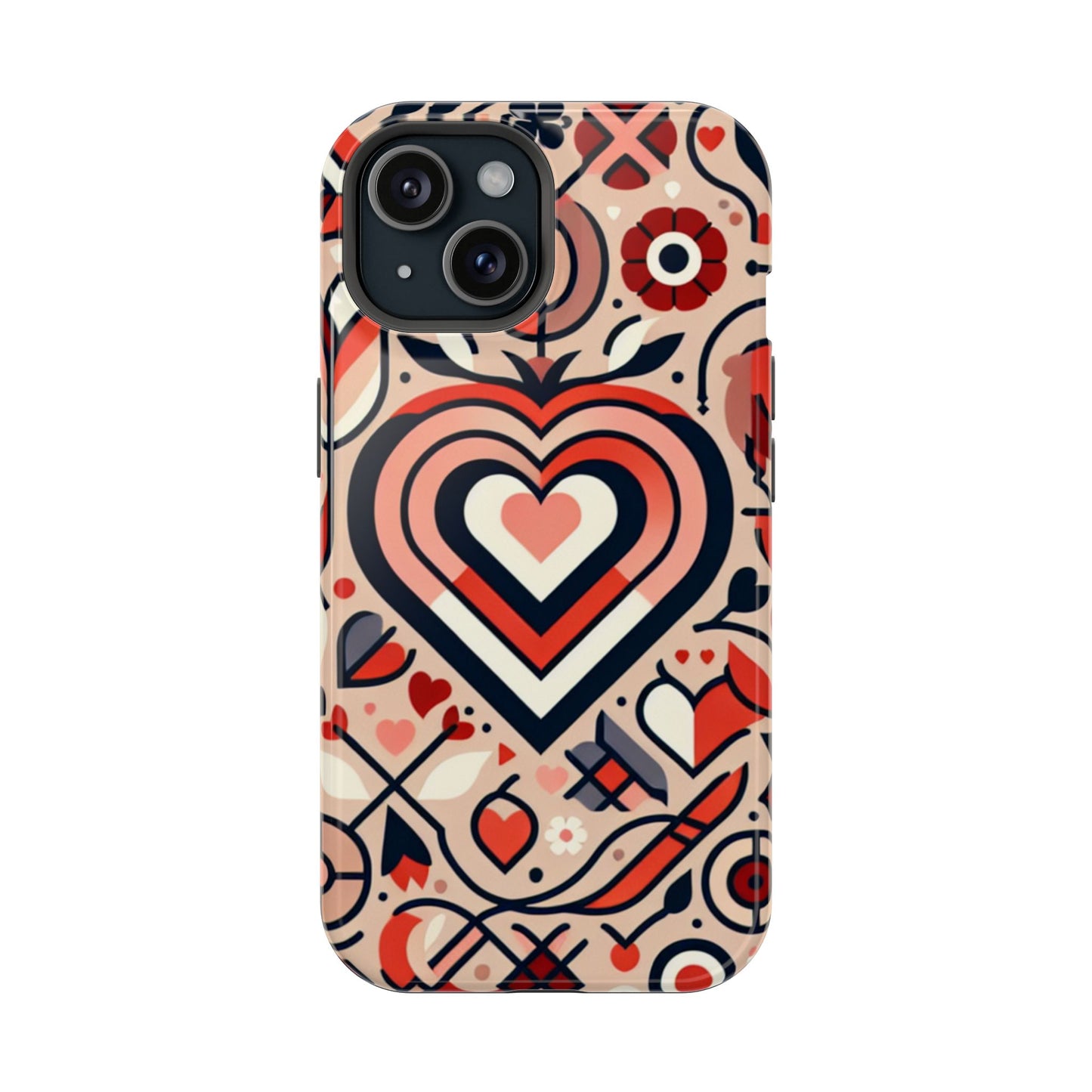Heartfelt Impact-Resistant Phone Cases, Durable Phone Covers, Love-Themed Accessories, Valentine's Gifts, Unique Tech Cases