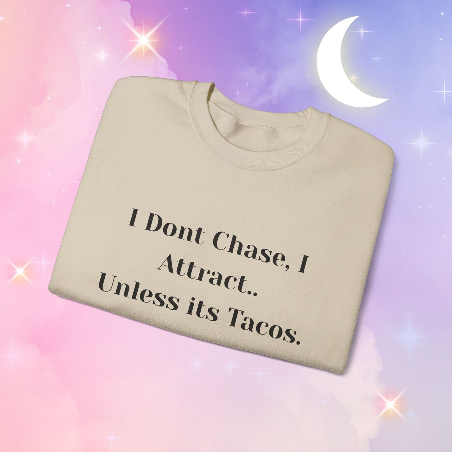 Taco-Themed Funny Crewneck Sweatshirt, Comfy Sweatshirt for Taco Lovers, Unisex Gift for Foodies, Casual Wear, Taco Gift