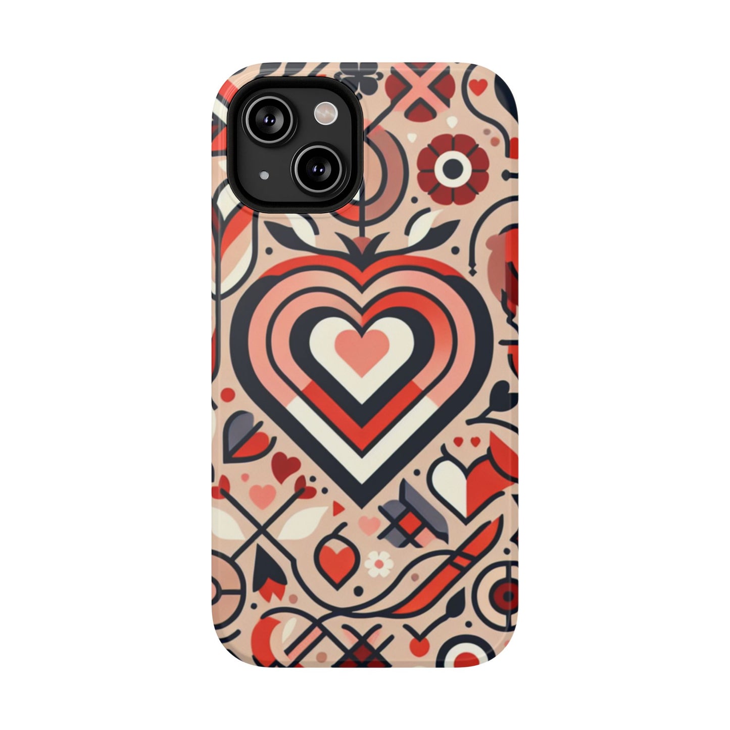 Heartfelt Impact-Resistant Phone Cases, Durable Phone Covers, Love-Themed Accessories, Valentine's Gifts, Unique Tech Cases