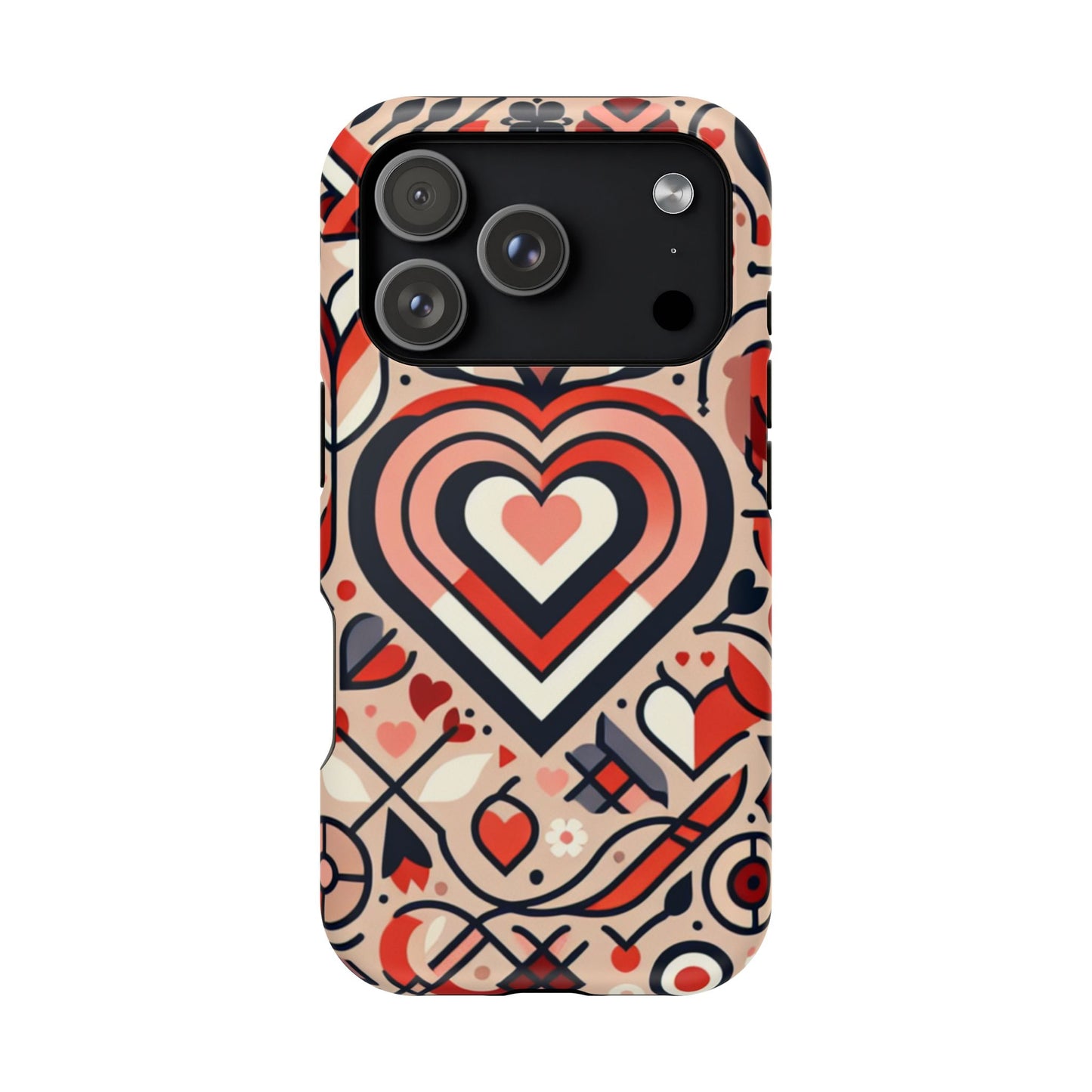 Heartfelt Impact-Resistant Phone Cases, Durable Phone Covers, Love-Themed Accessories, Valentine's Gifts, Unique Tech Cases