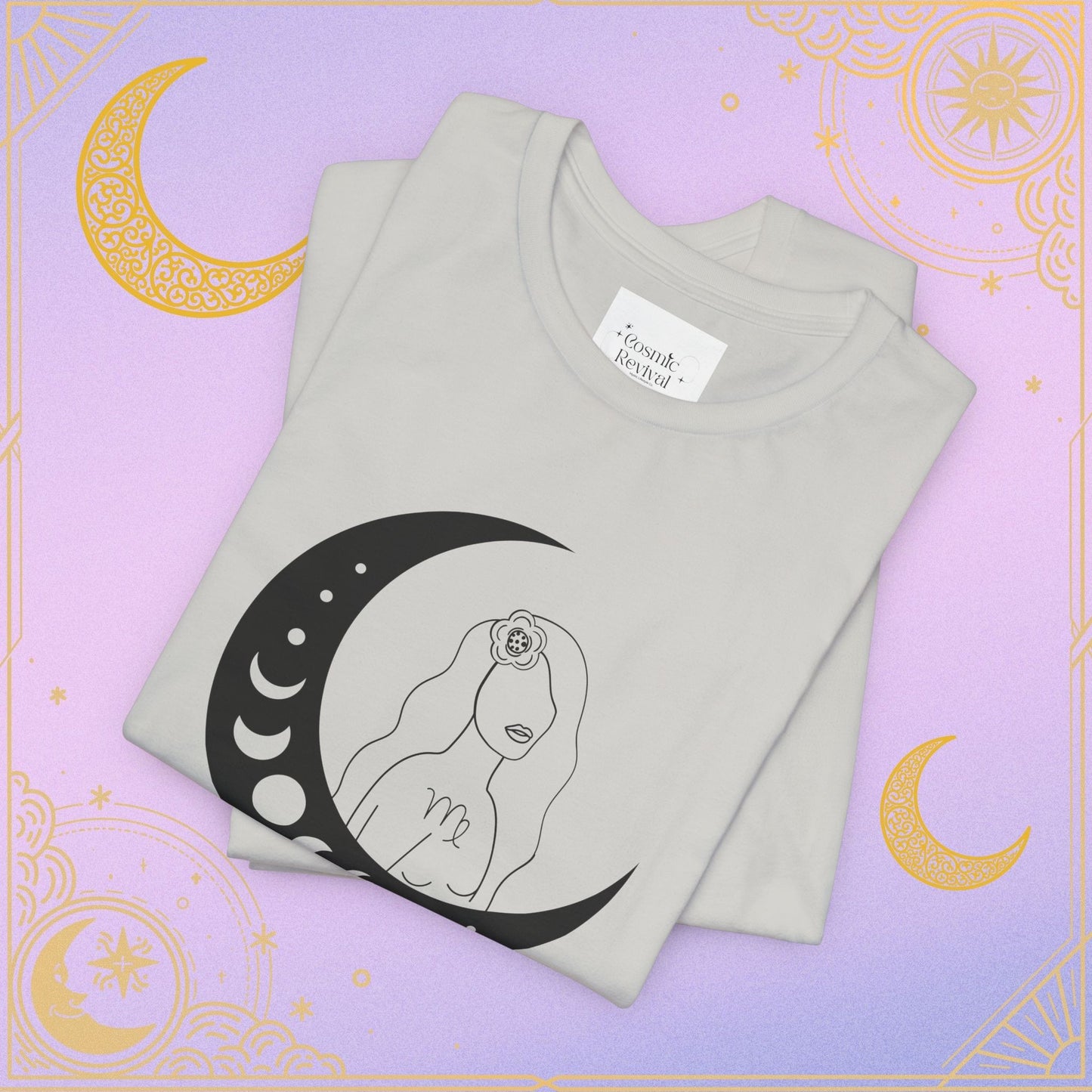 Virgo Moon Zodiac T-Shirt, Astrology Tee, Horoscope Gift, Celestial Apparel, Unisex Astrology Shirt
