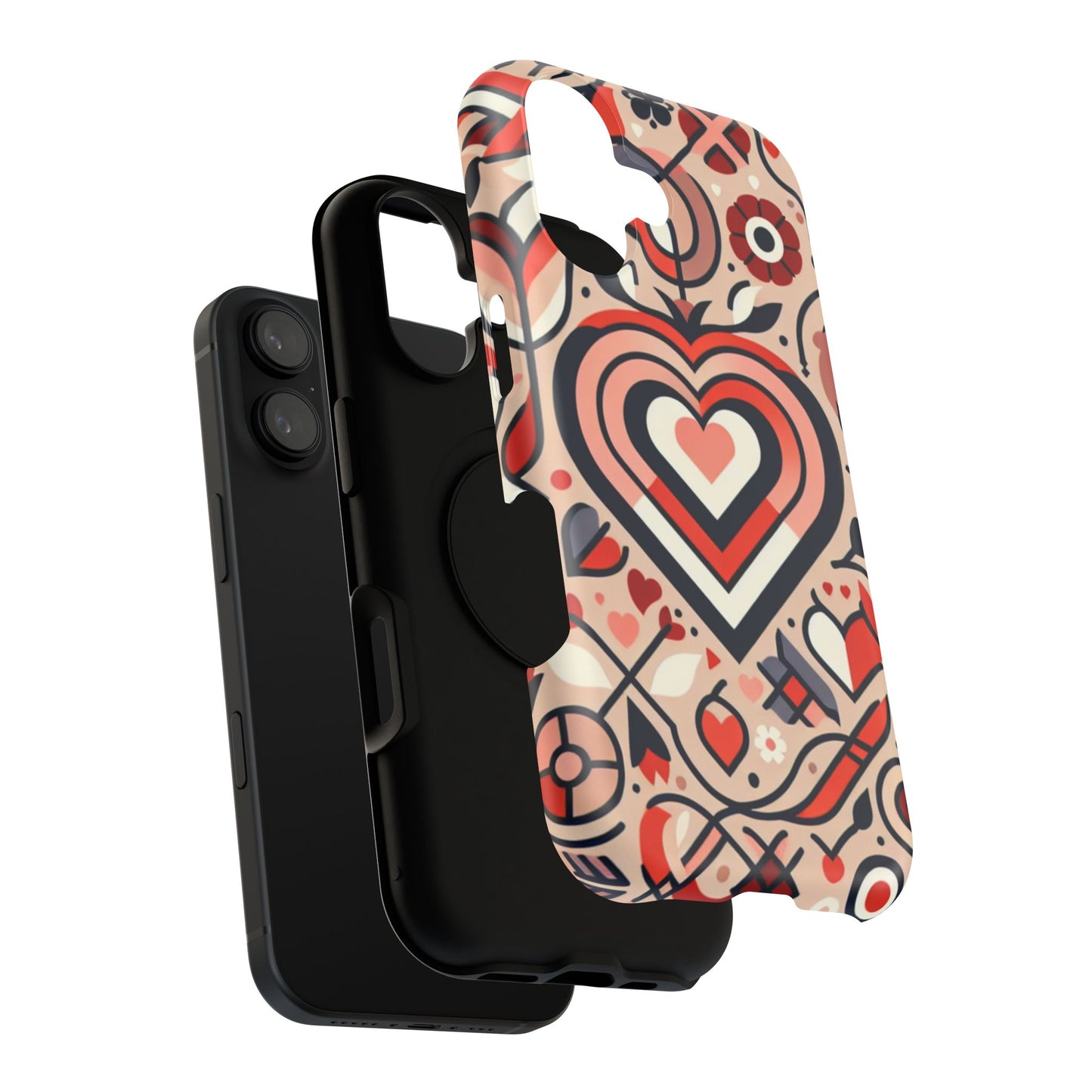 Heartfelt Impact-Resistant Phone Cases, Durable Phone Covers, Love-Themed Accessories, Valentine's Gifts, Unique Tech Cases