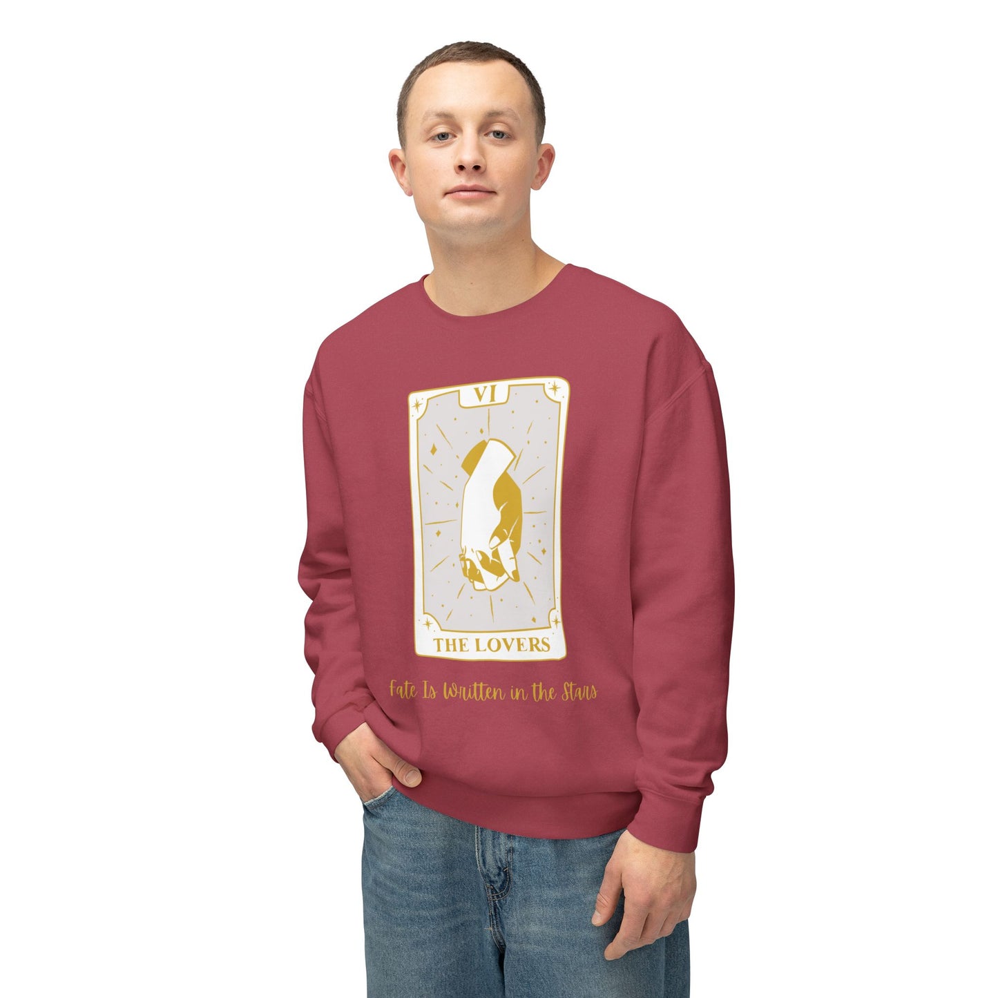 Unisex Tarot Lovers Sweatshirt, Romantic Gift, Astrology Apparel, Cozy Crewneck, Relationship Celebration, Thoughtful Present