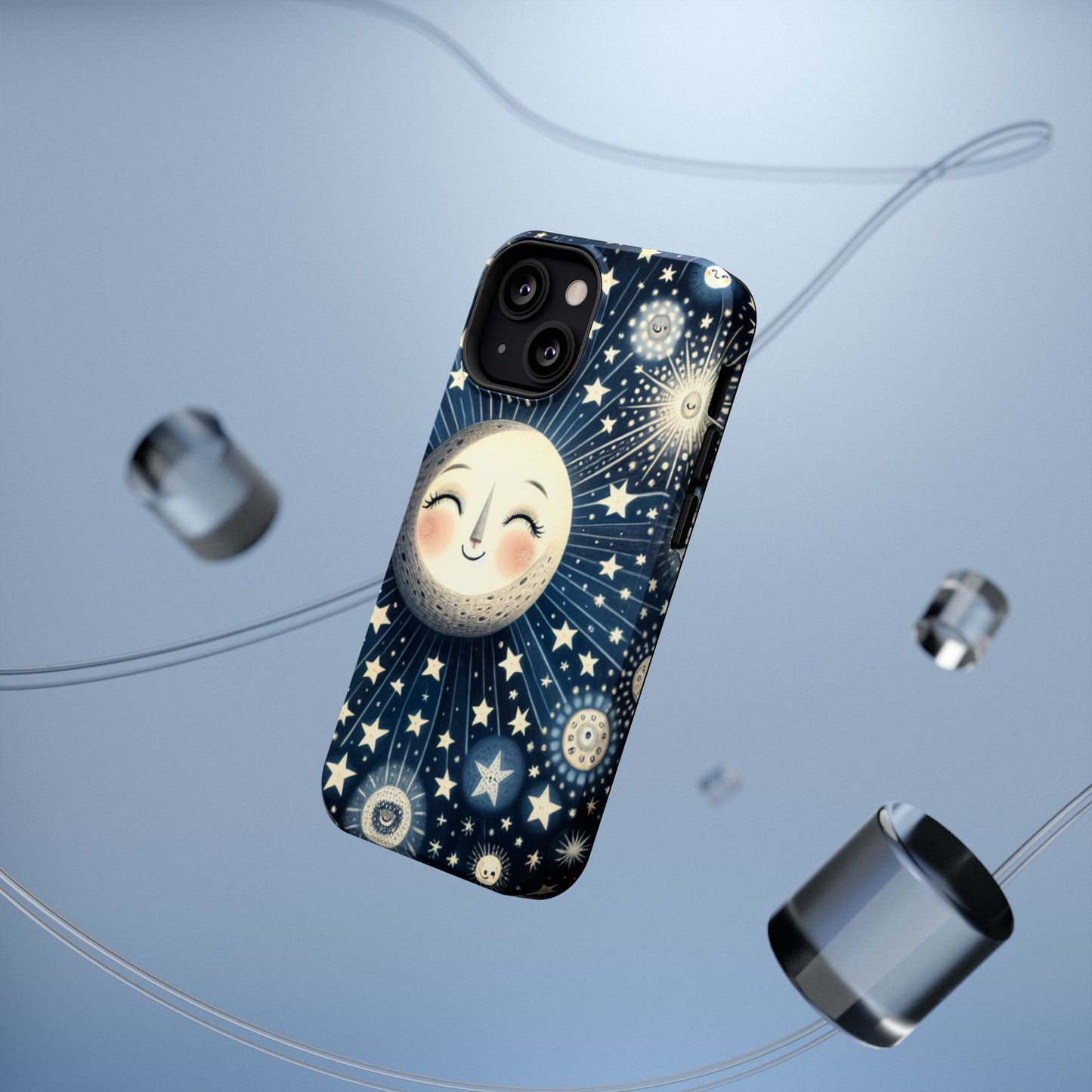 Celestial Impact-Resistant Cases, Protective Phone Cover, Moon & Stars Design, Gift for Astrology Lovers, Unique Phone Accessories, [...]