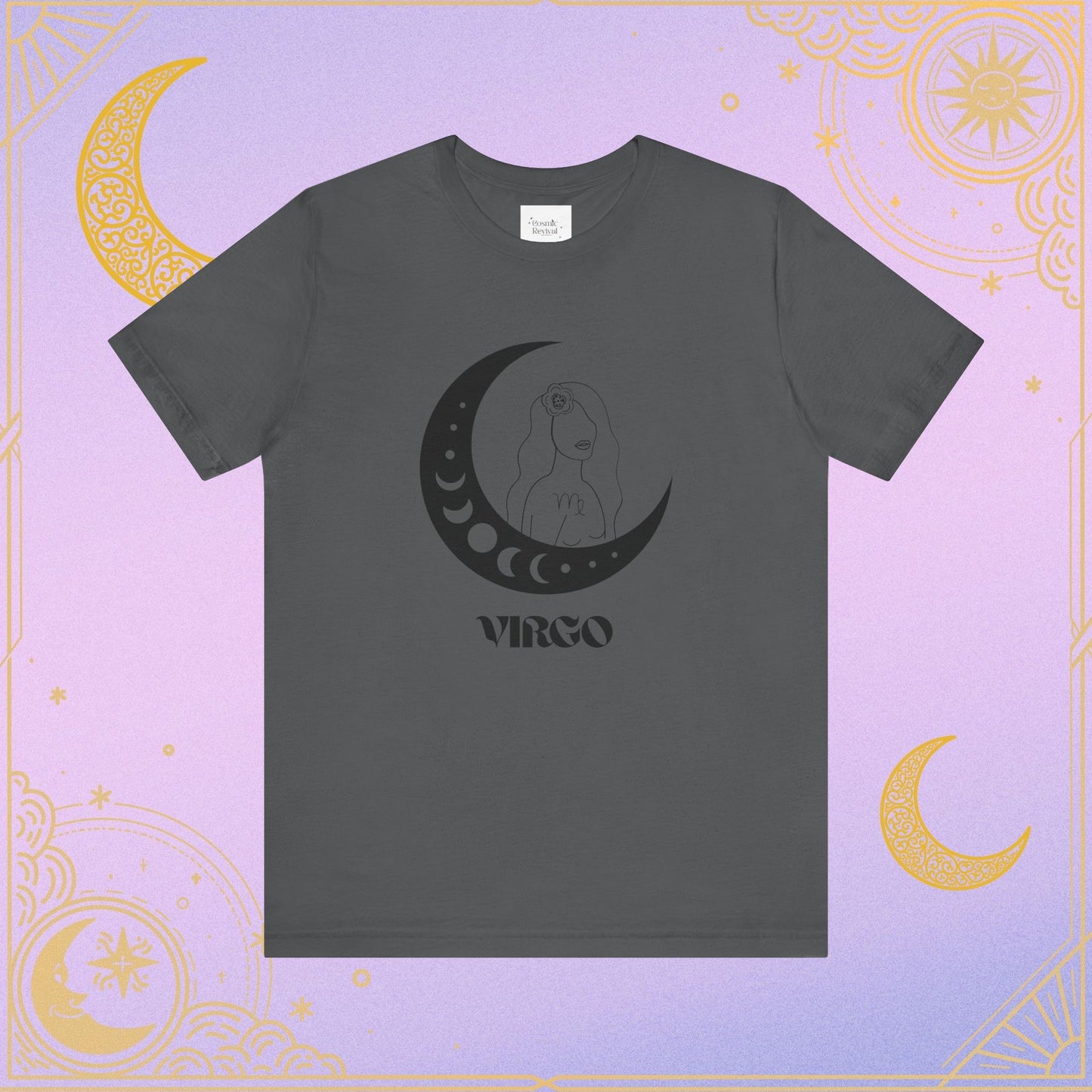 Virgo Moon Zodiac T-Shirt, Astrology Tee, Horoscope Gift, Celestial Apparel, Unisex Astrology Shirt