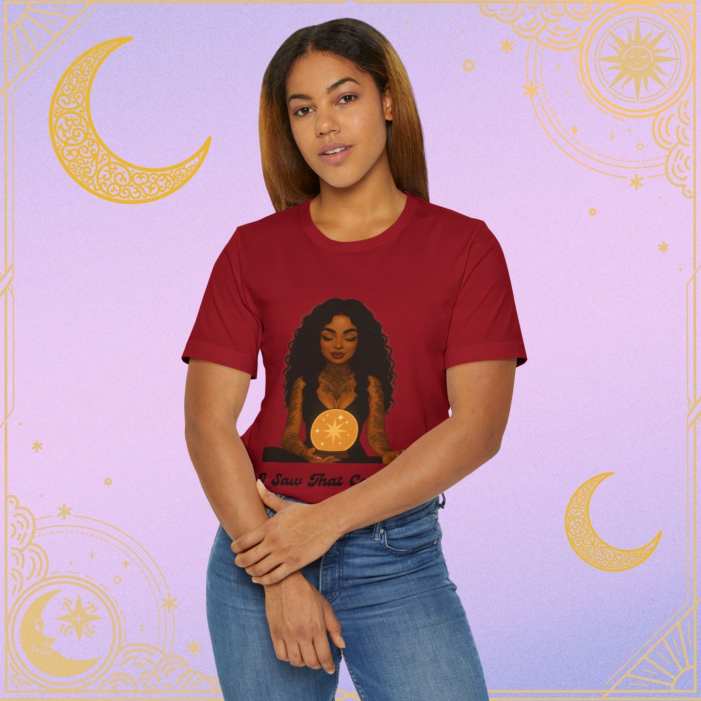Tarot-Inspired Unisex T-Shirt, I Saw That Coming Tee, Horoscope Gift, Astrology Apparel, Mystic Vibes Shirt, Spiritual Fashion