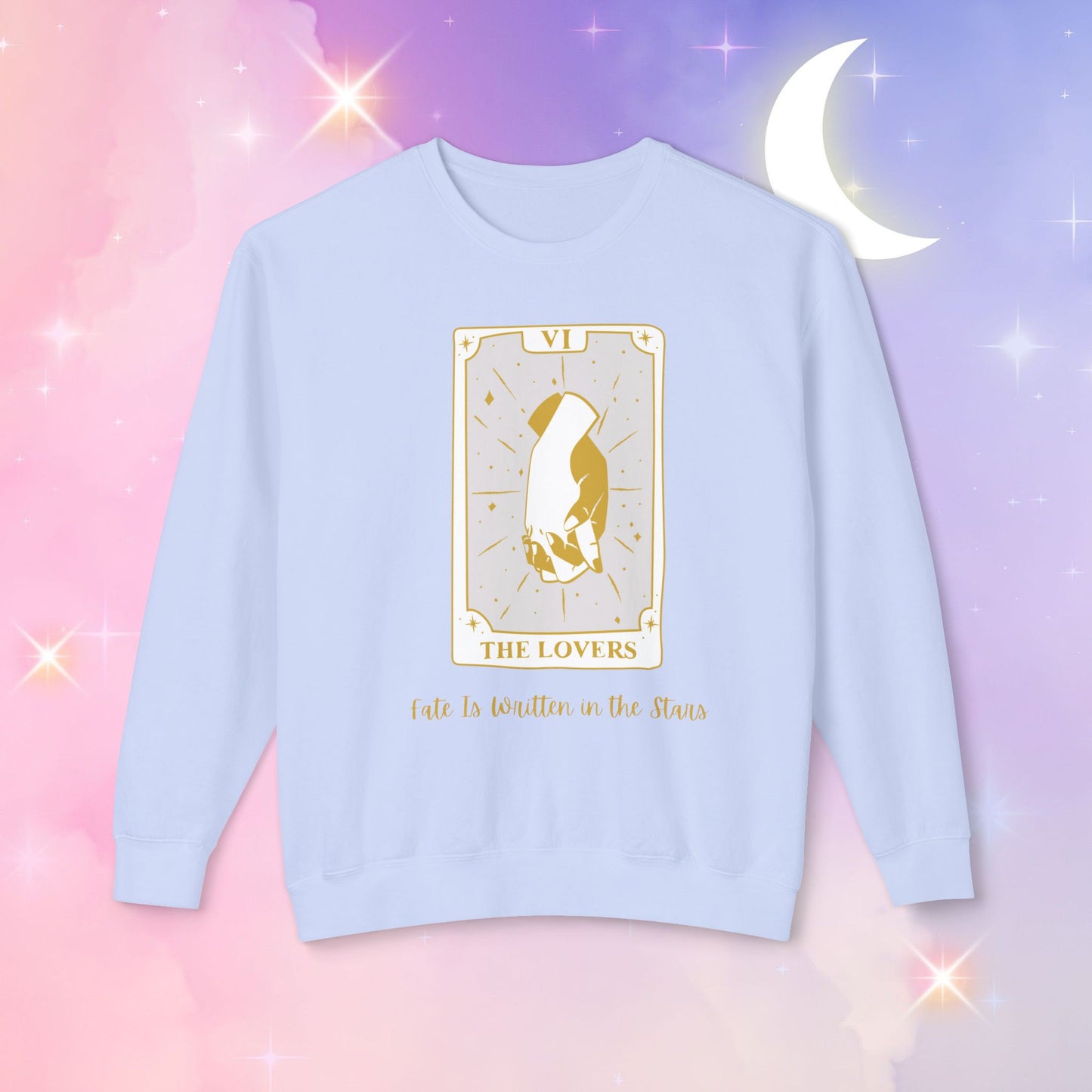 Unisex Tarot Lovers Sweatshirt, Romantic Gift, Astrology Apparel, Cozy Crewneck, Relationship Celebration, Thoughtful Present