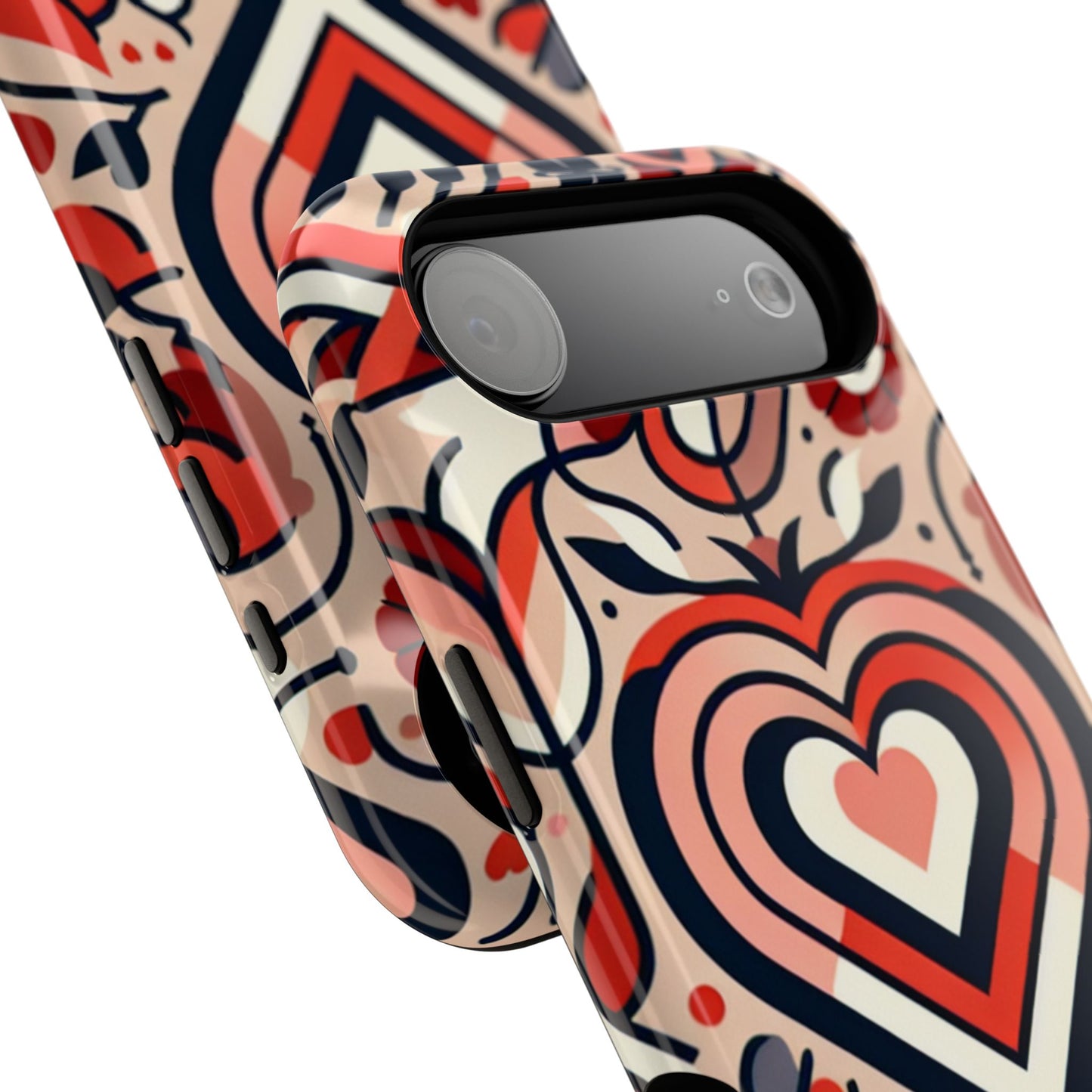 Heartfelt Impact-Resistant Phone Cases, Durable Phone Covers, Love-Themed Accessories, Valentine's Gifts, Unique Tech Cases