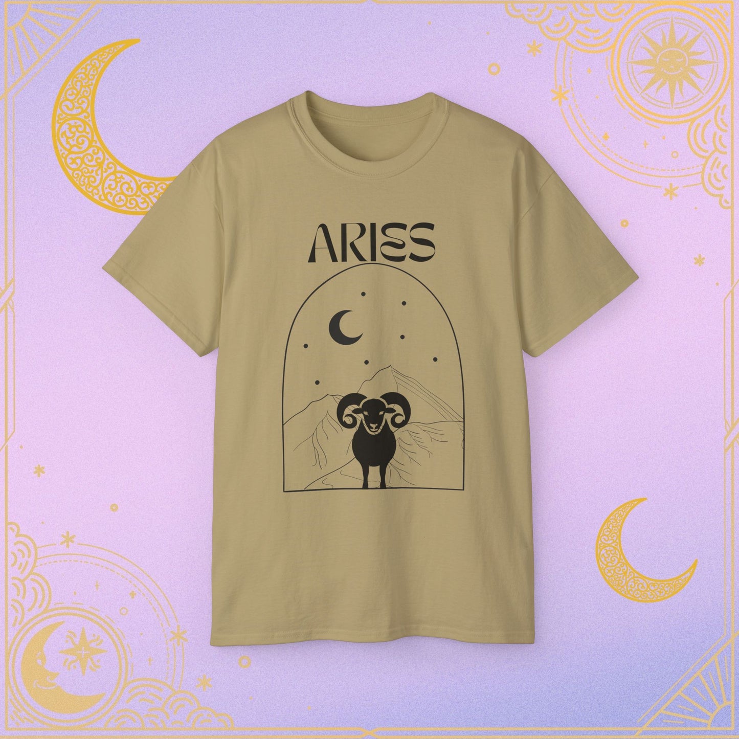 Astrology Aries Tee, Unisex Cotton Shirt, Zodiac Graphic T-Shirt, Birthday Gift, Horoscope Apparel, Astrology Fashion