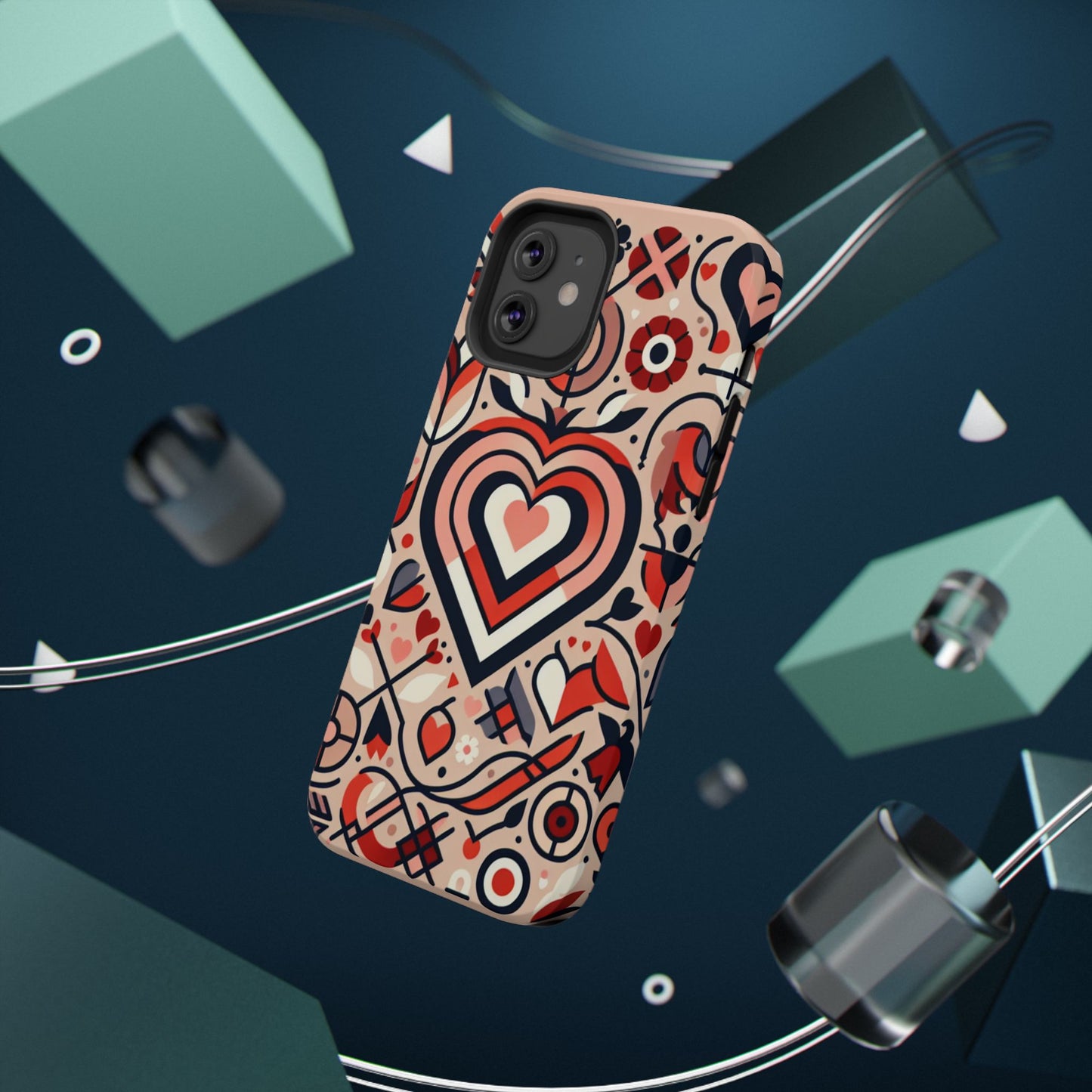 Heartfelt Impact-Resistant Phone Cases, Durable Phone Covers, Love-Themed Accessories, Valentine's Gifts, Unique Tech Cases