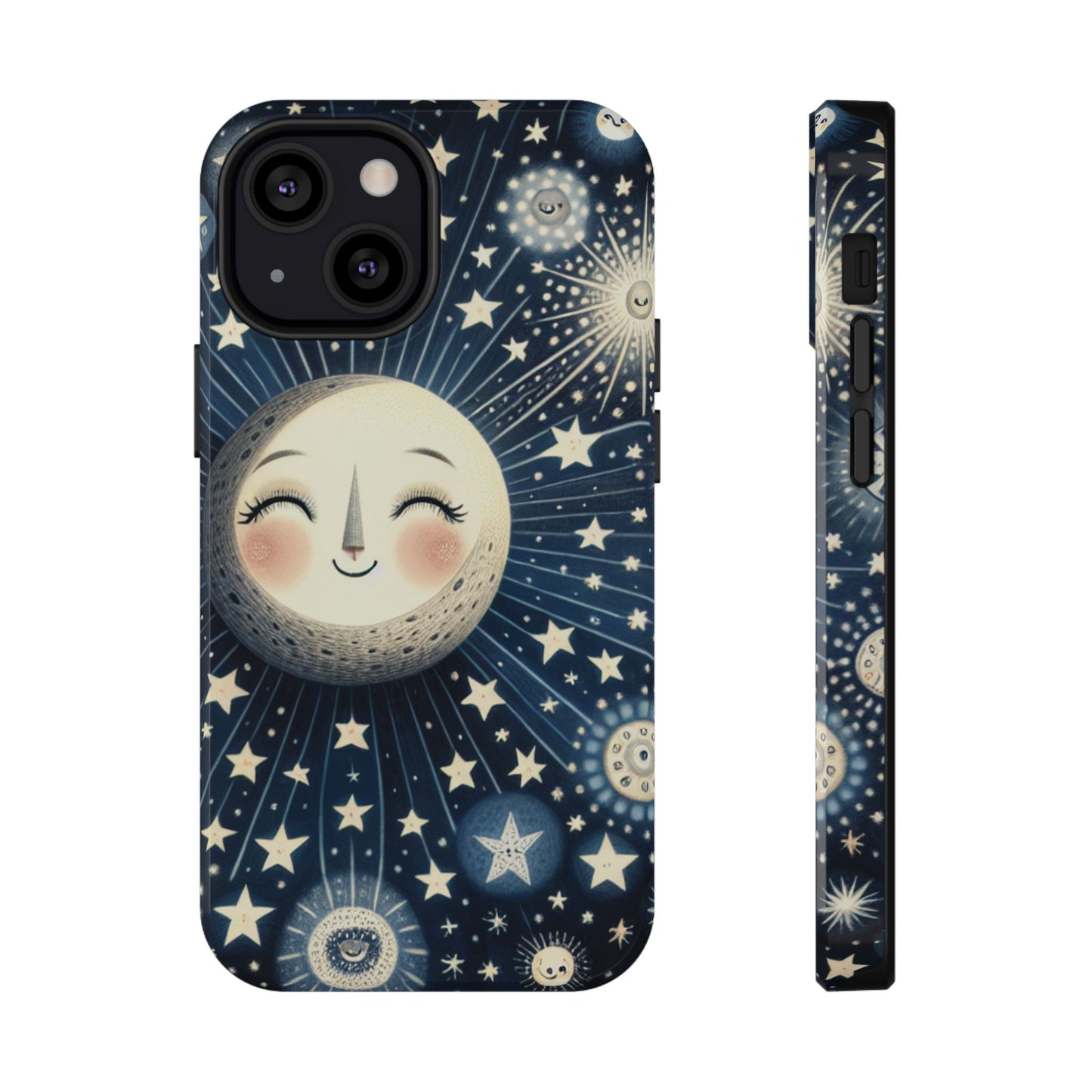 Celestial Impact-Resistant Cases, Protective Phone Cover, Moon & Stars Design, Gift for Astrology Lovers, Unique Phone Accessories, [...]