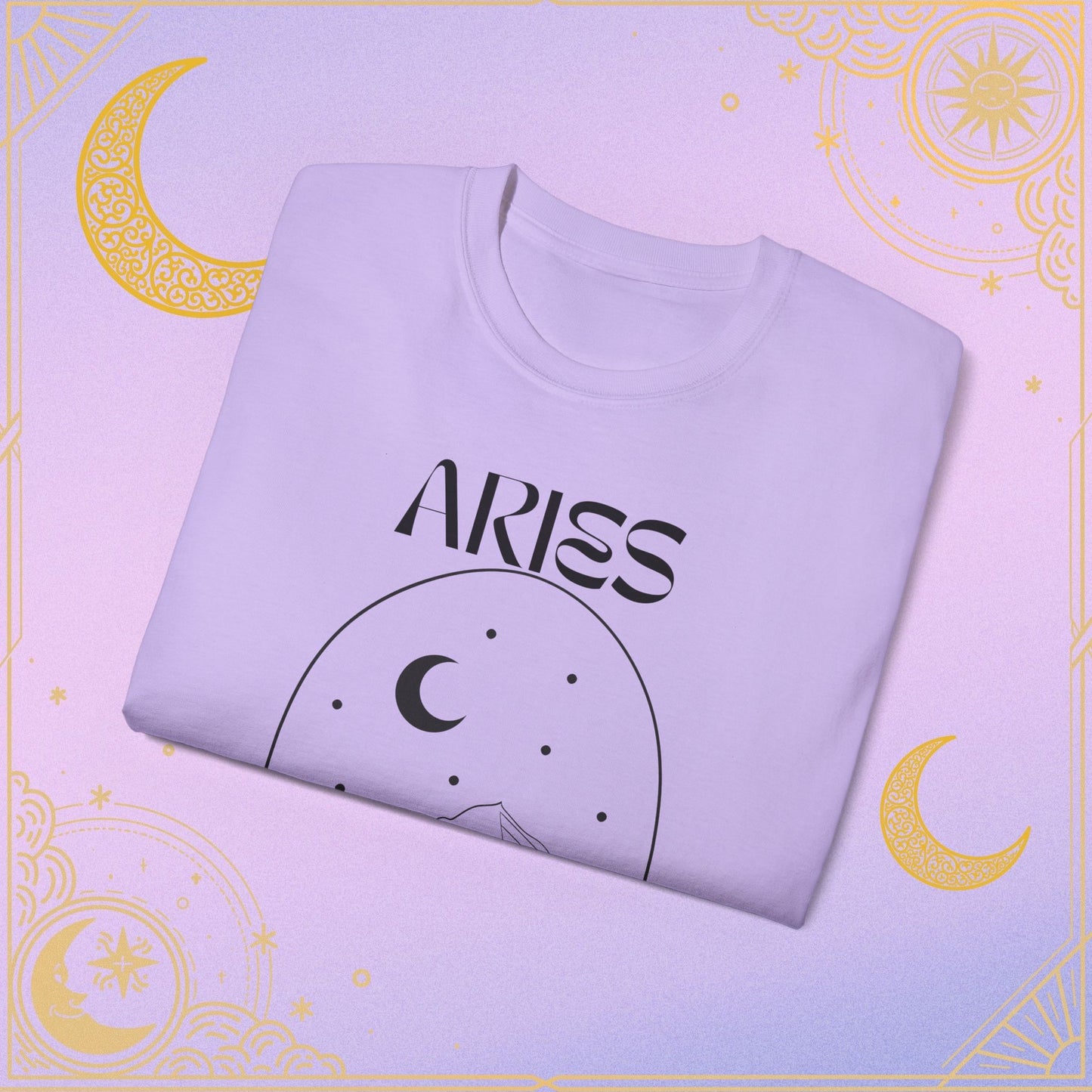 Astrology Aries Tee, Unisex Cotton Shirt, Zodiac Graphic T-Shirt, Birthday Gift, Horoscope Apparel, Astrology Fashion