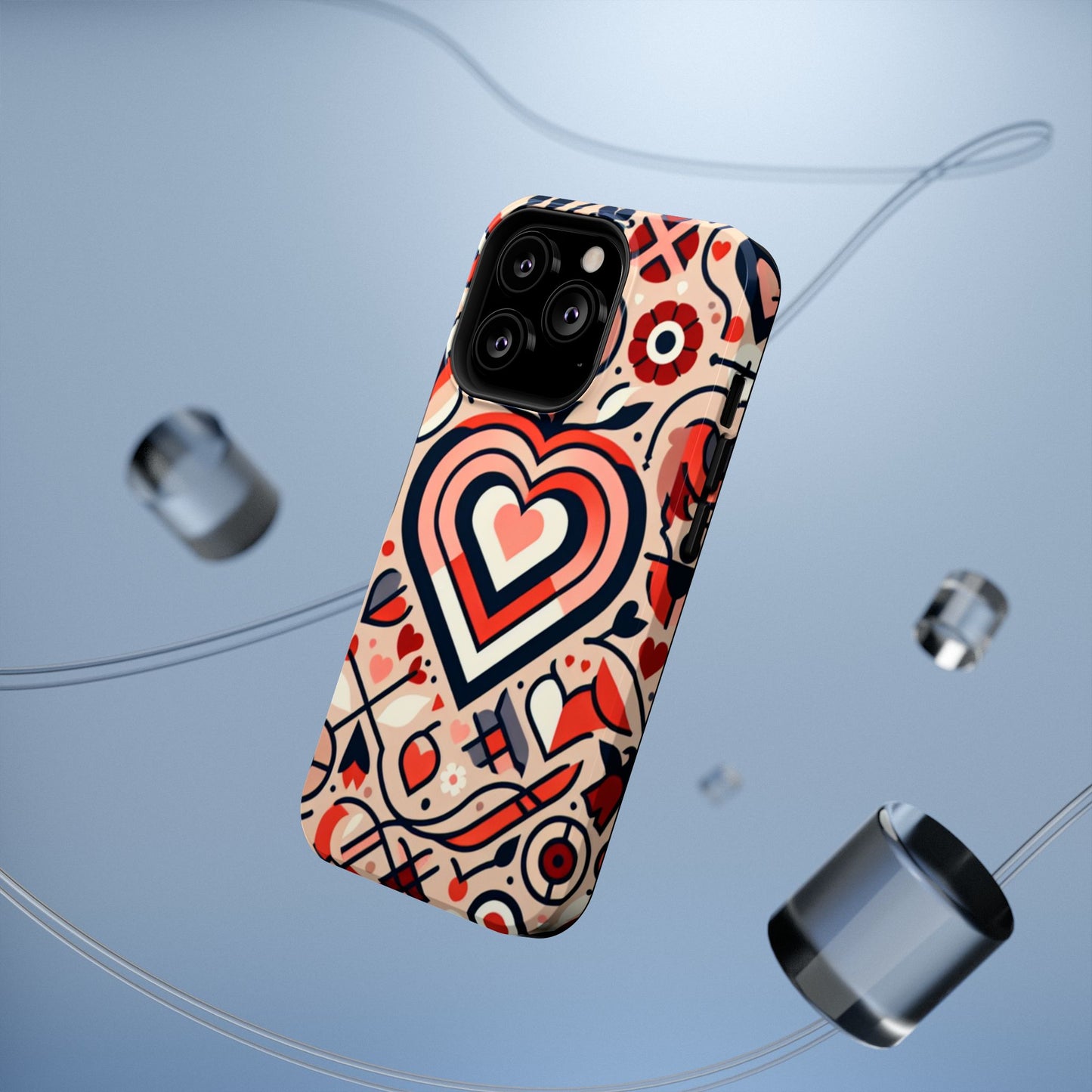 Heartfelt Impact-Resistant Phone Cases, Durable Phone Covers, Love-Themed Accessories, Valentine's Gifts, Unique Tech Cases