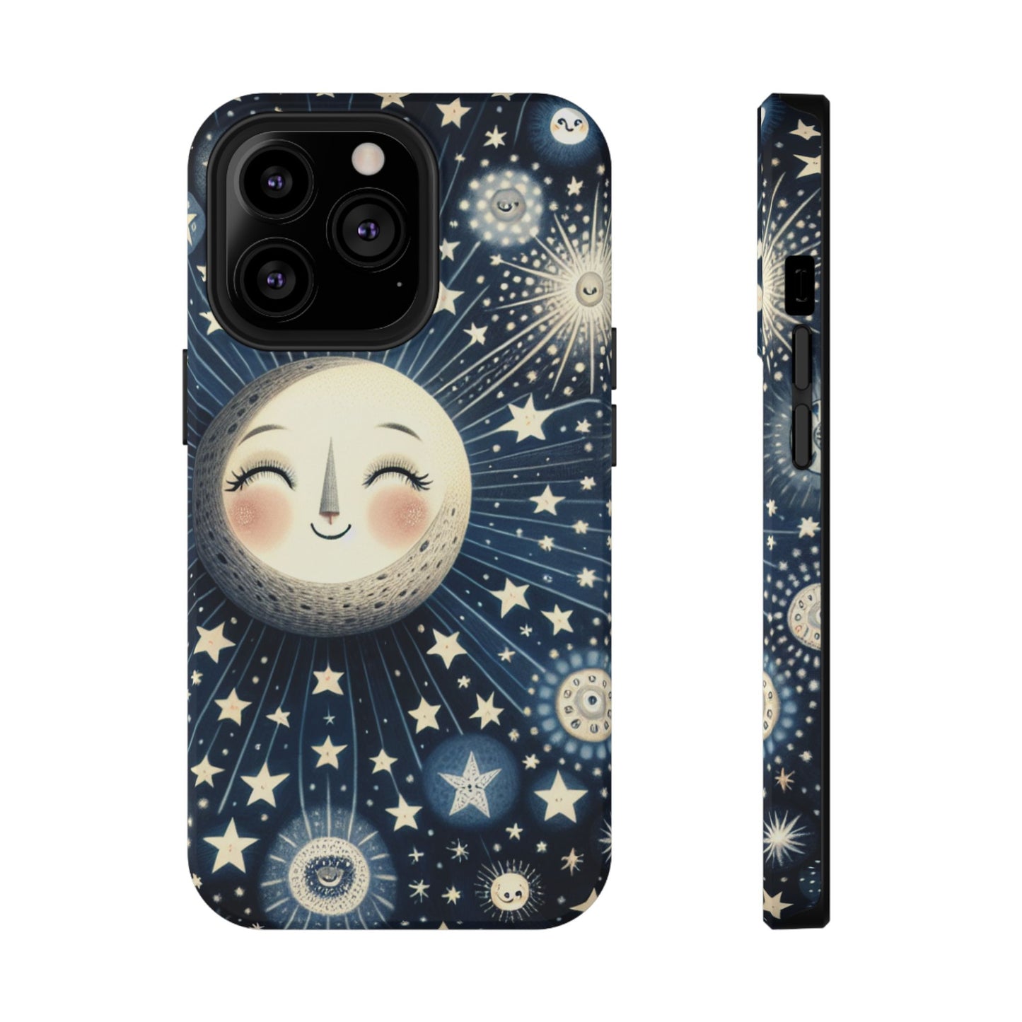 Celestial Impact-Resistant Cases, Protective Phone Cover, Moon & Stars Design, Gift for Astrology Lovers, Unique Phone Accessories, [...]